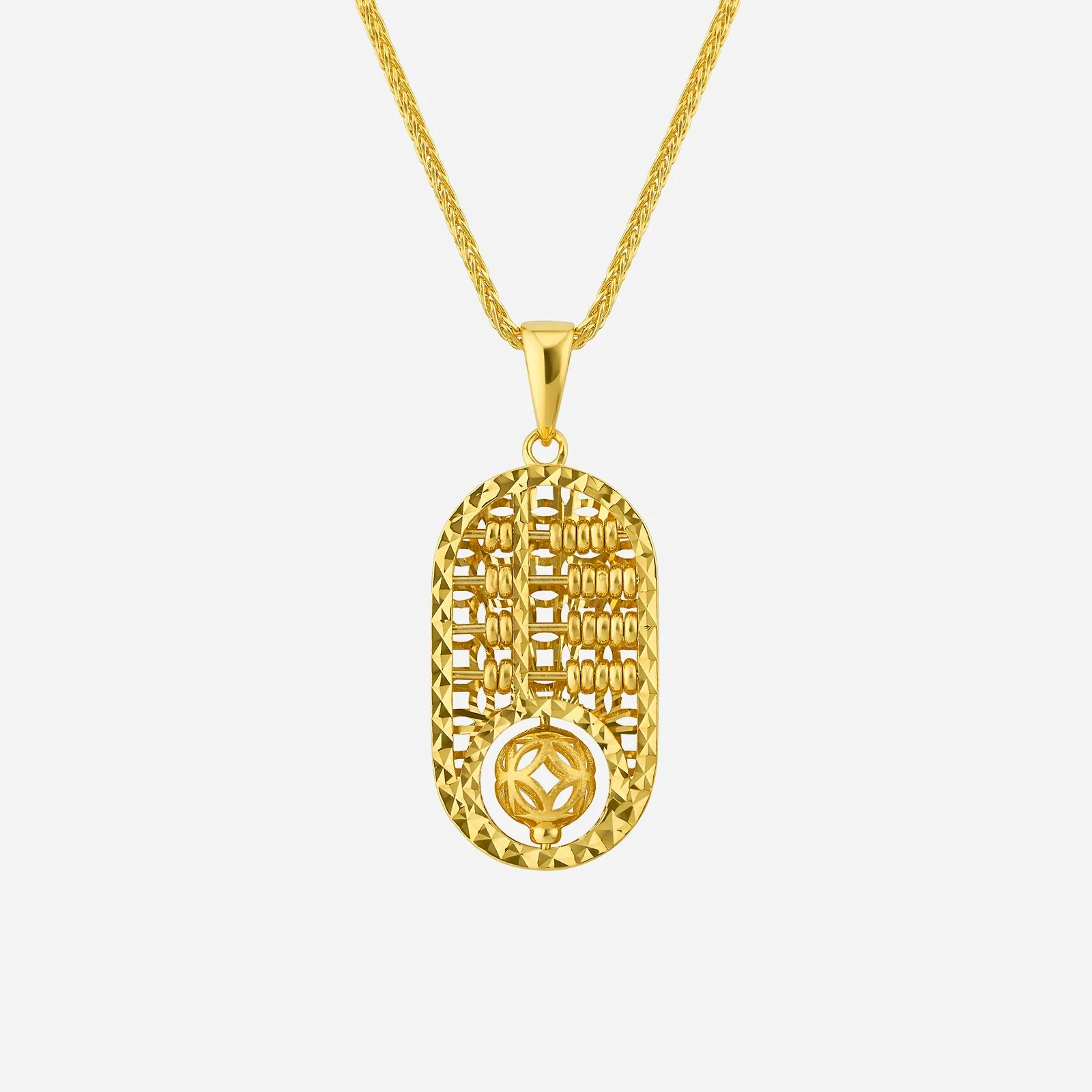 Abacus Pendant in Yellow Gold (G22KABACUS1404A)