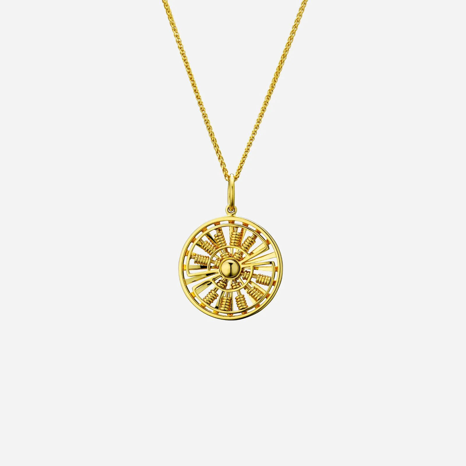 Abacus Wheel Pendant in Yellow Gold (GSTYLE0752A)