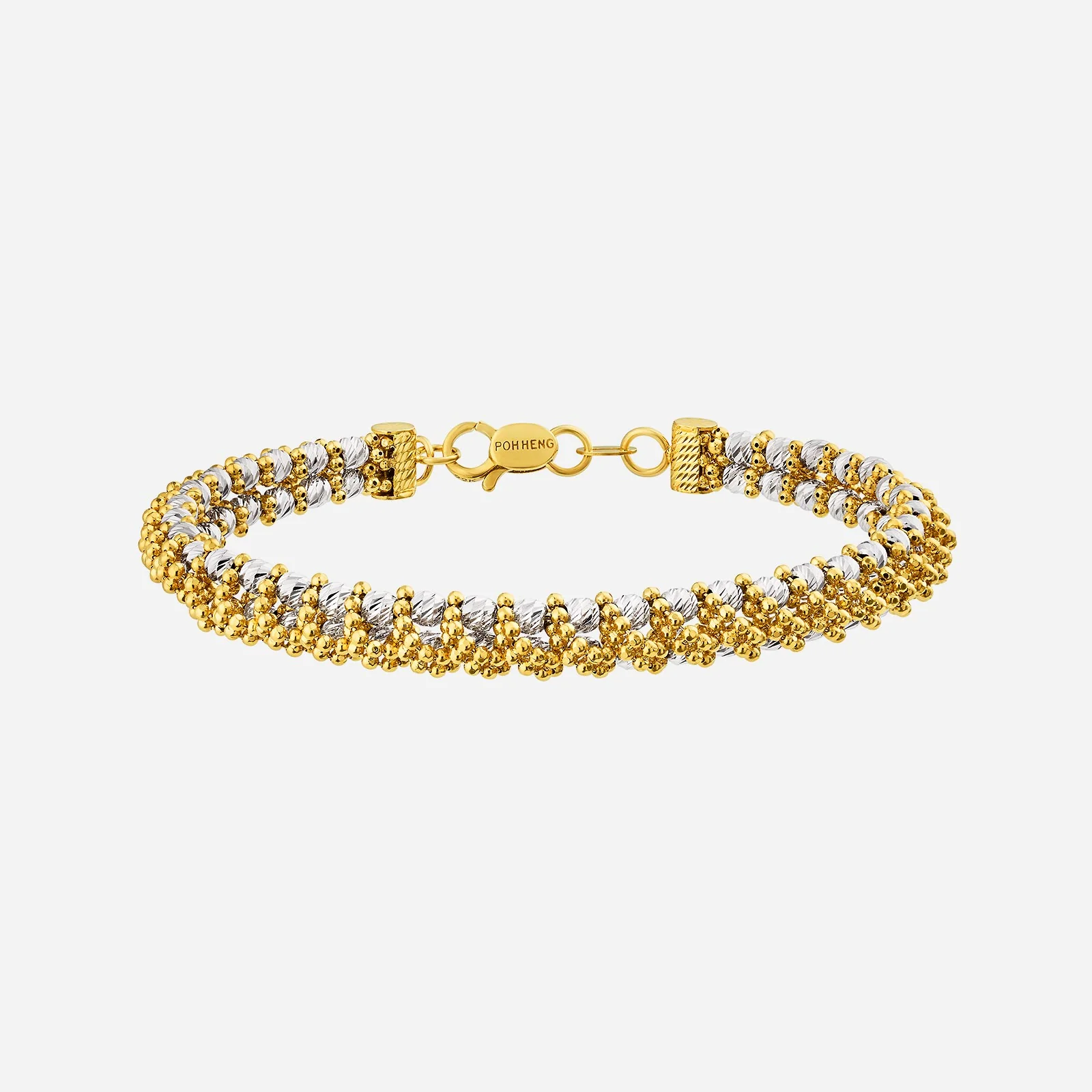 Adorned Bangle in Yellow White Gold (DGROUP028U0185A)