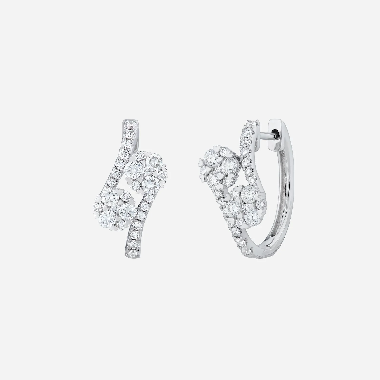 Allium Diamond Earrings in White Gold (HDIAGROUP117V1313A)