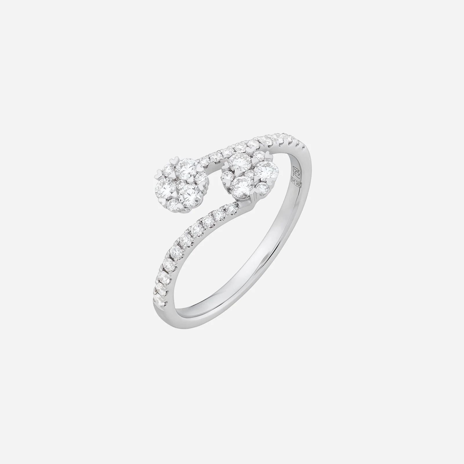 Allium Diamond Ring in White Gold (ADIAGROUP117V0854A)