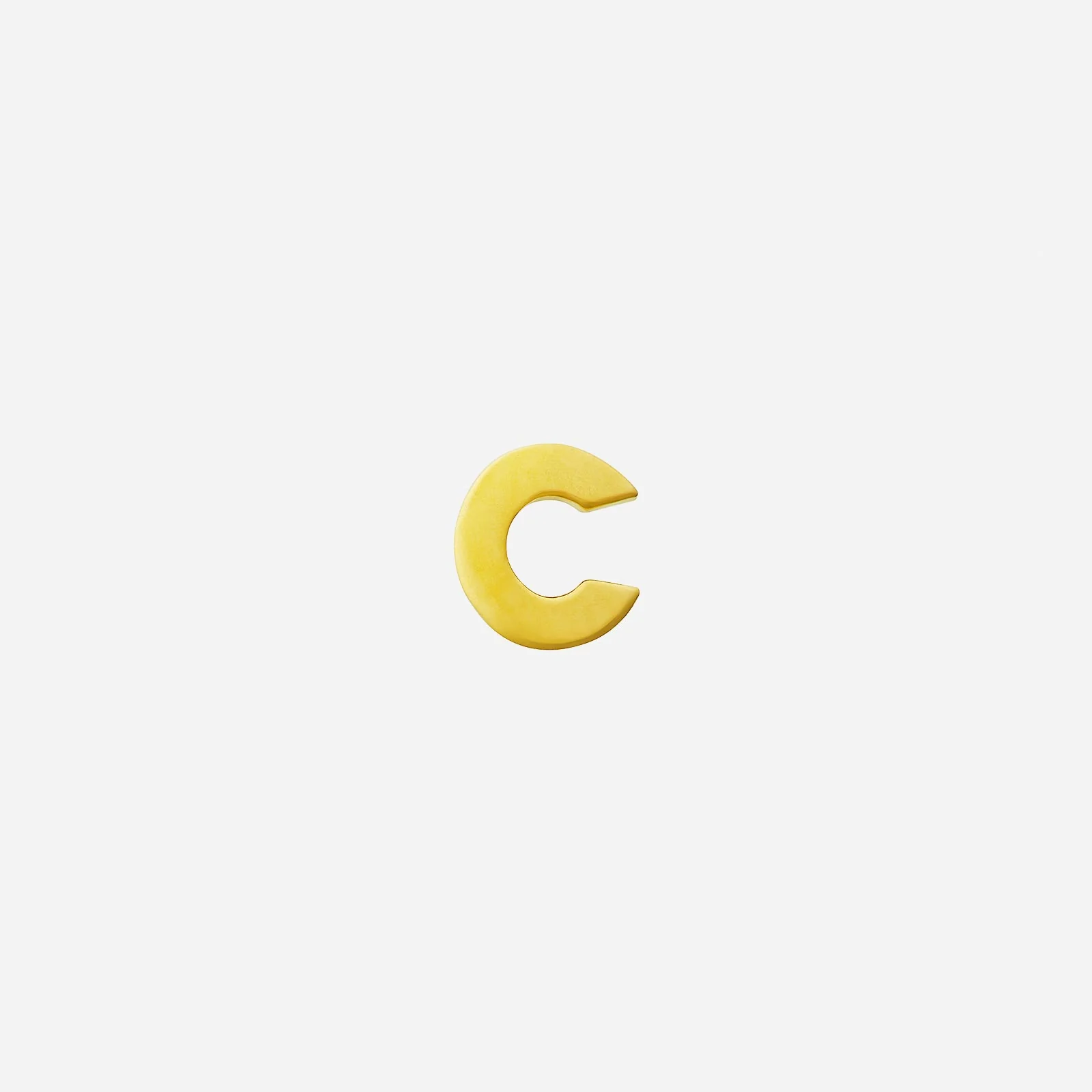 Alphabet C Earring in Yellow Gold (H22KALPHAC1453A)