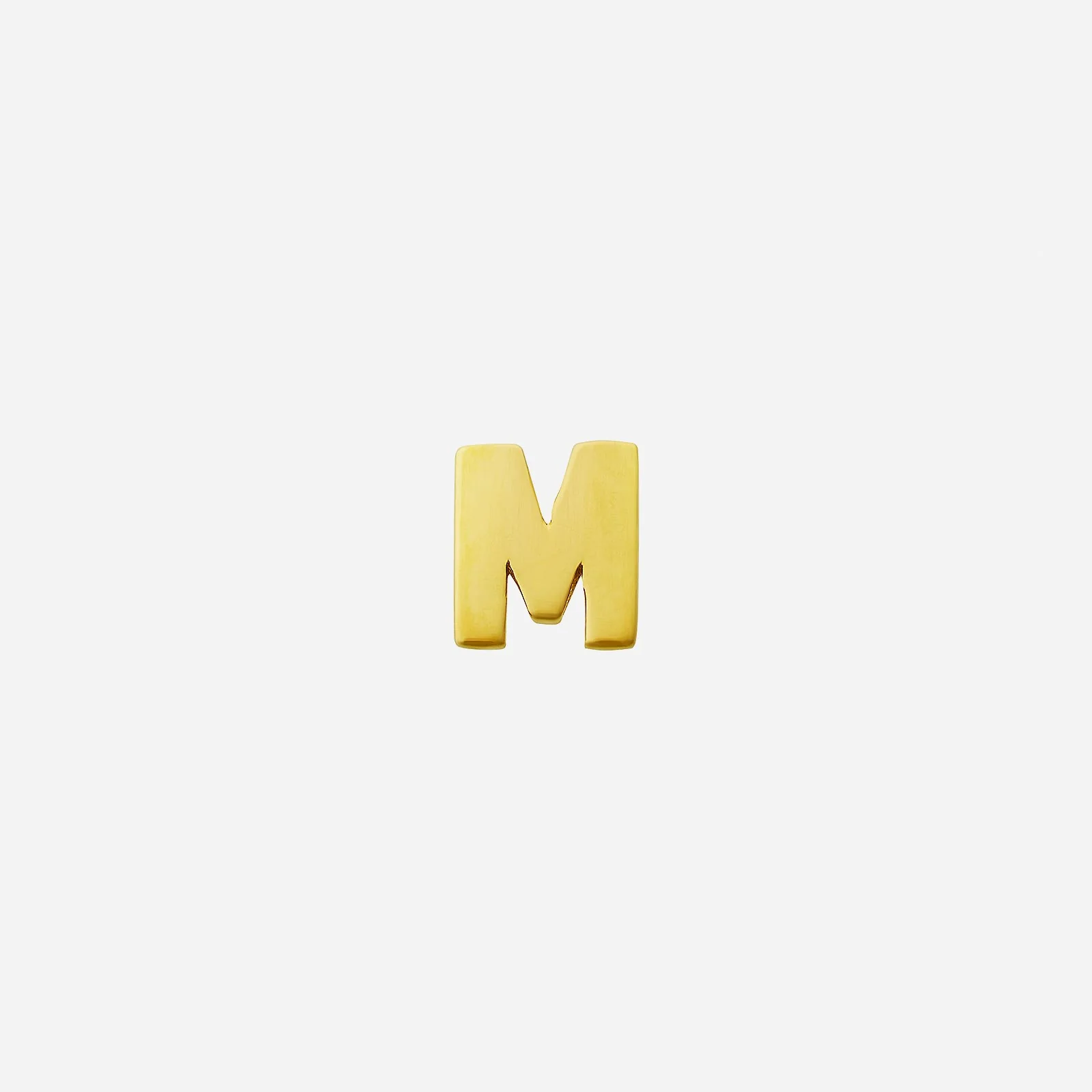 Alphabet M Earring in Yellow Gold (H22KALPHAM1463A)