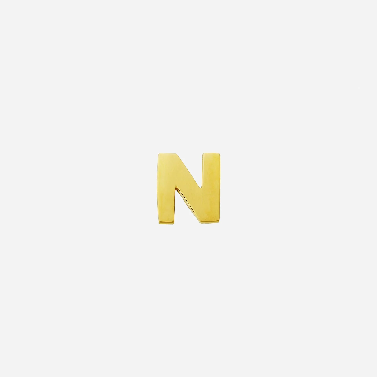 Alphabet N Earring in Yellow Gold (H22KALPHAN1464A)