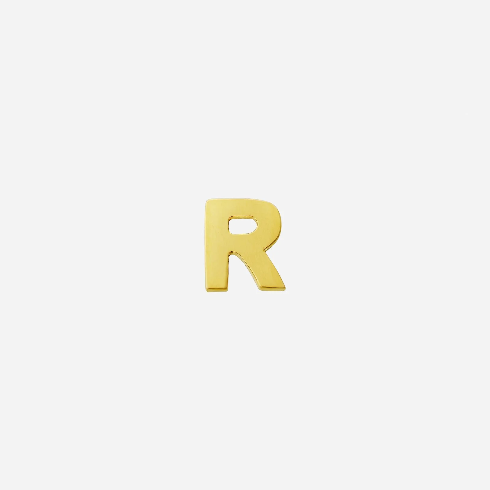 Alphabet R Earring in Yellow Gold (H22KALPHAR1468A)