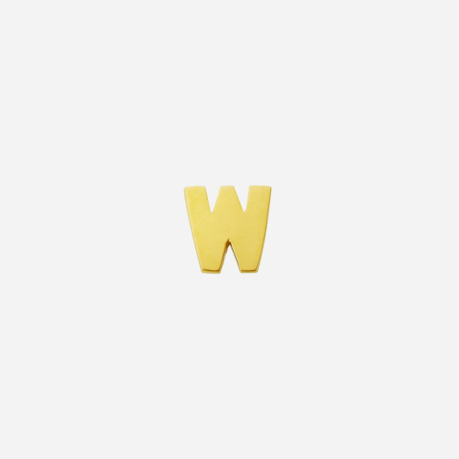 Alphabet W Earring in Yellow Gold (H22KALPHAW1473A)