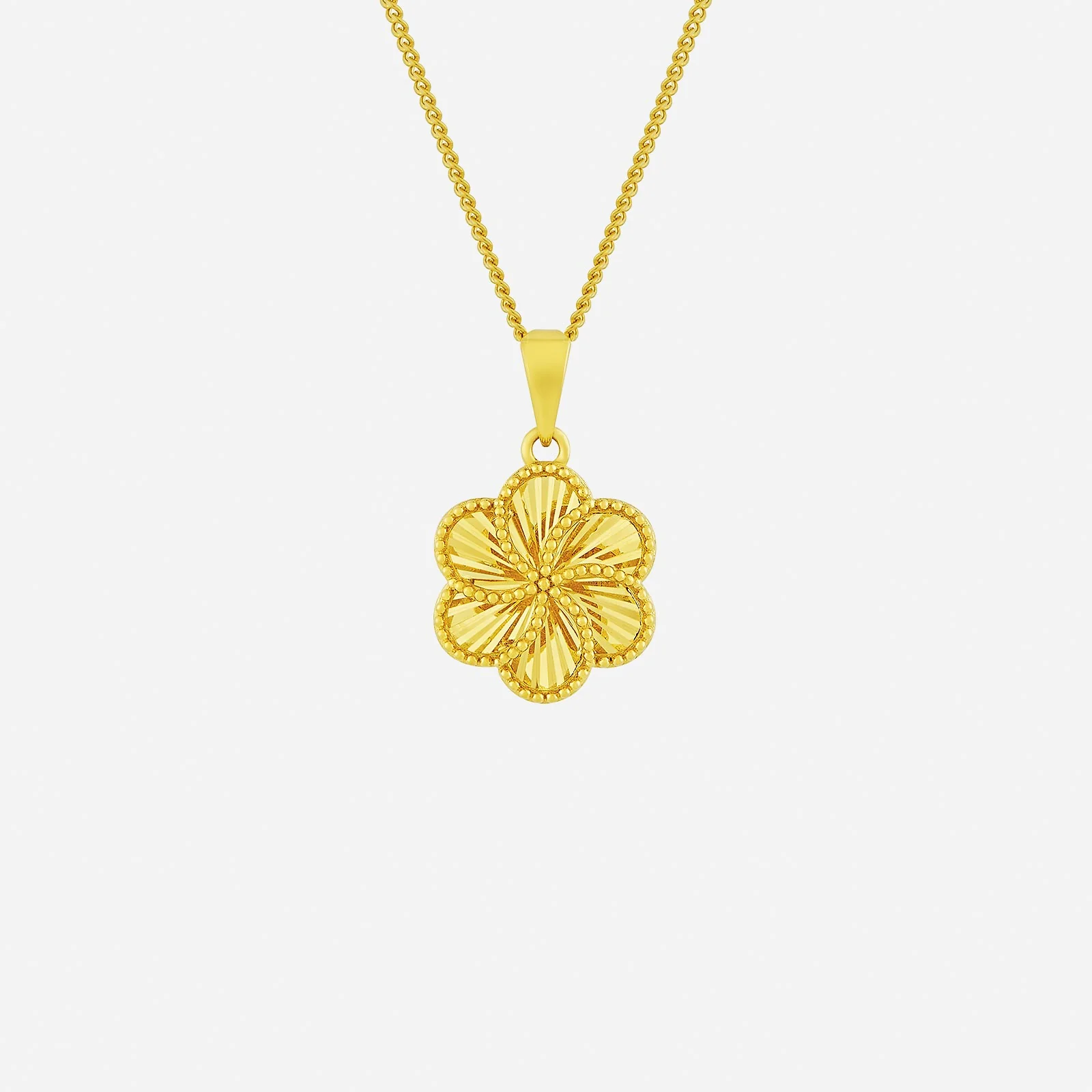 Anemone in Bloom Pendant in Yellow Gold (G22KSTYLE1852A)