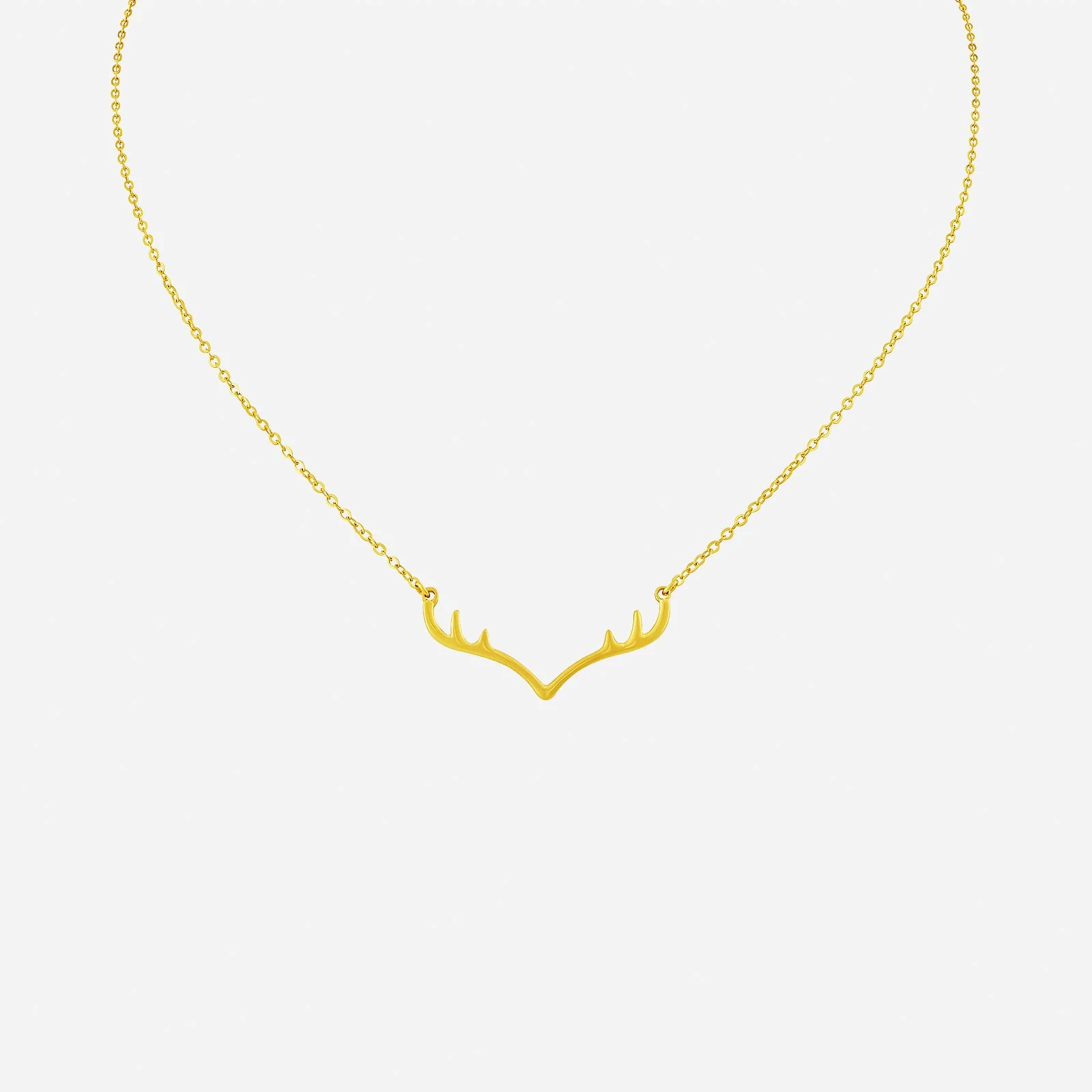 Antlered Love Necklace in Yellow Gold (F22KFREESTYLE0512A)
