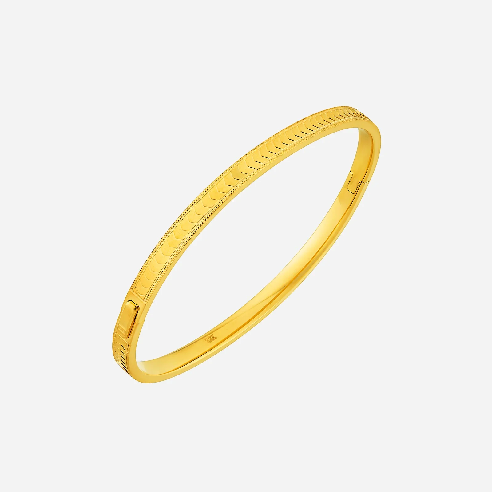 Arrow Bangle in Yellow Gold (D22KSTYLE0272A)