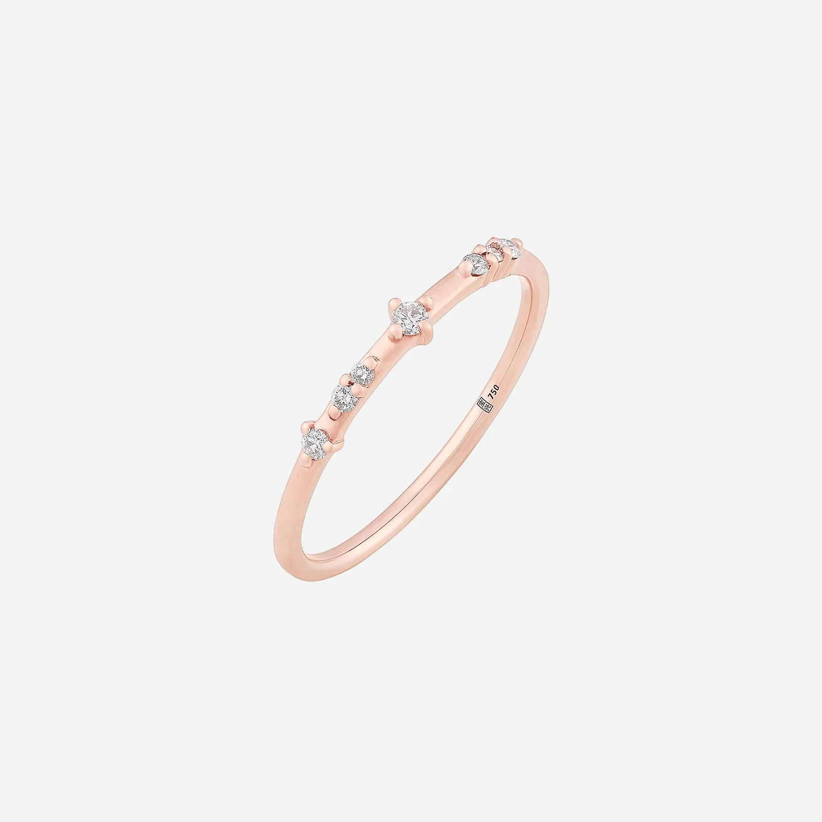 Asterism Diamond Ring in Rose Gold (ADIAFREESTYLE0981A)
