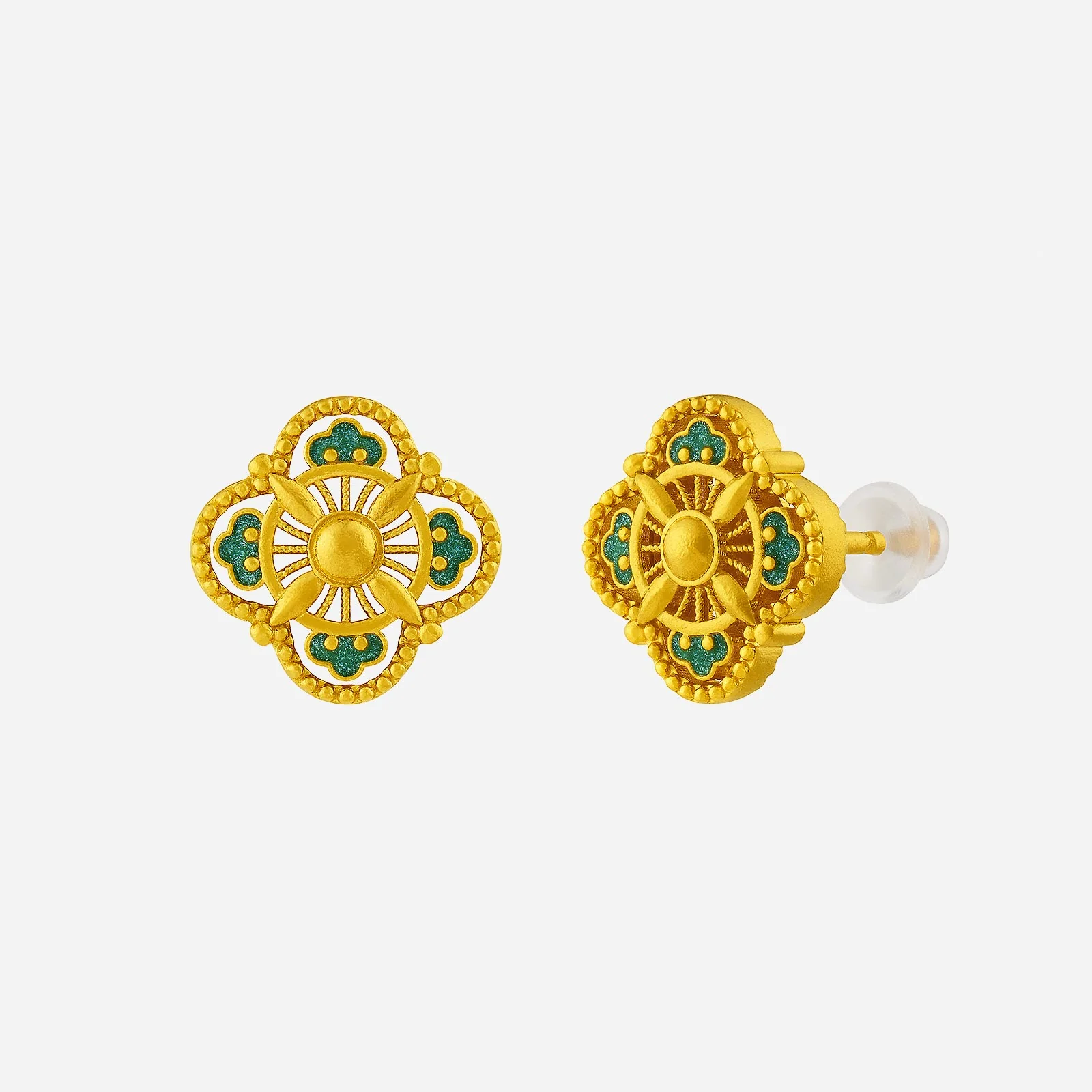 Aurora Bloom Earrings in Yellow Gold (H999GROUP269V1754A)