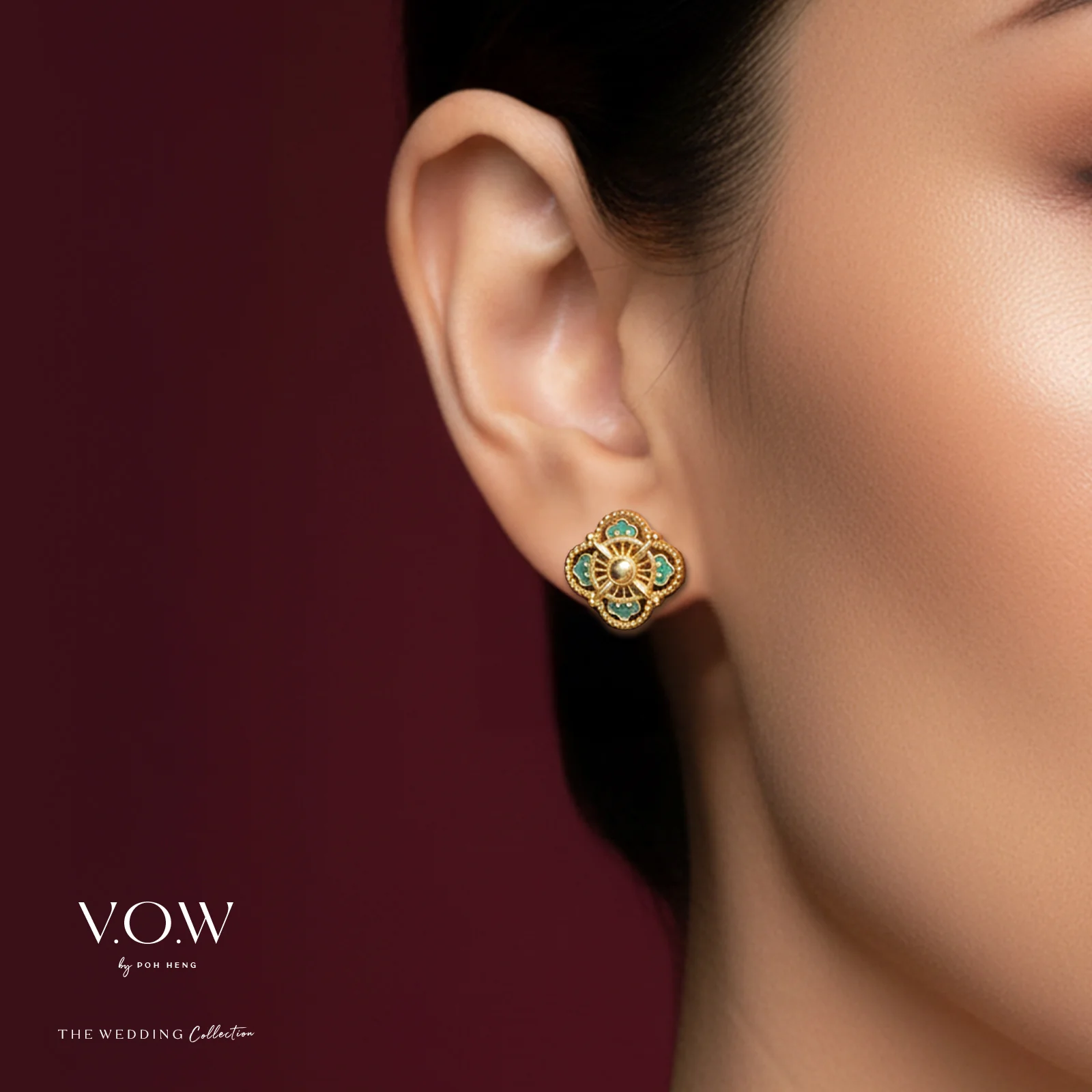 Aurora Bloom Earrings in Yellow Gold (H999GROUP269V1754A) - Image 2
