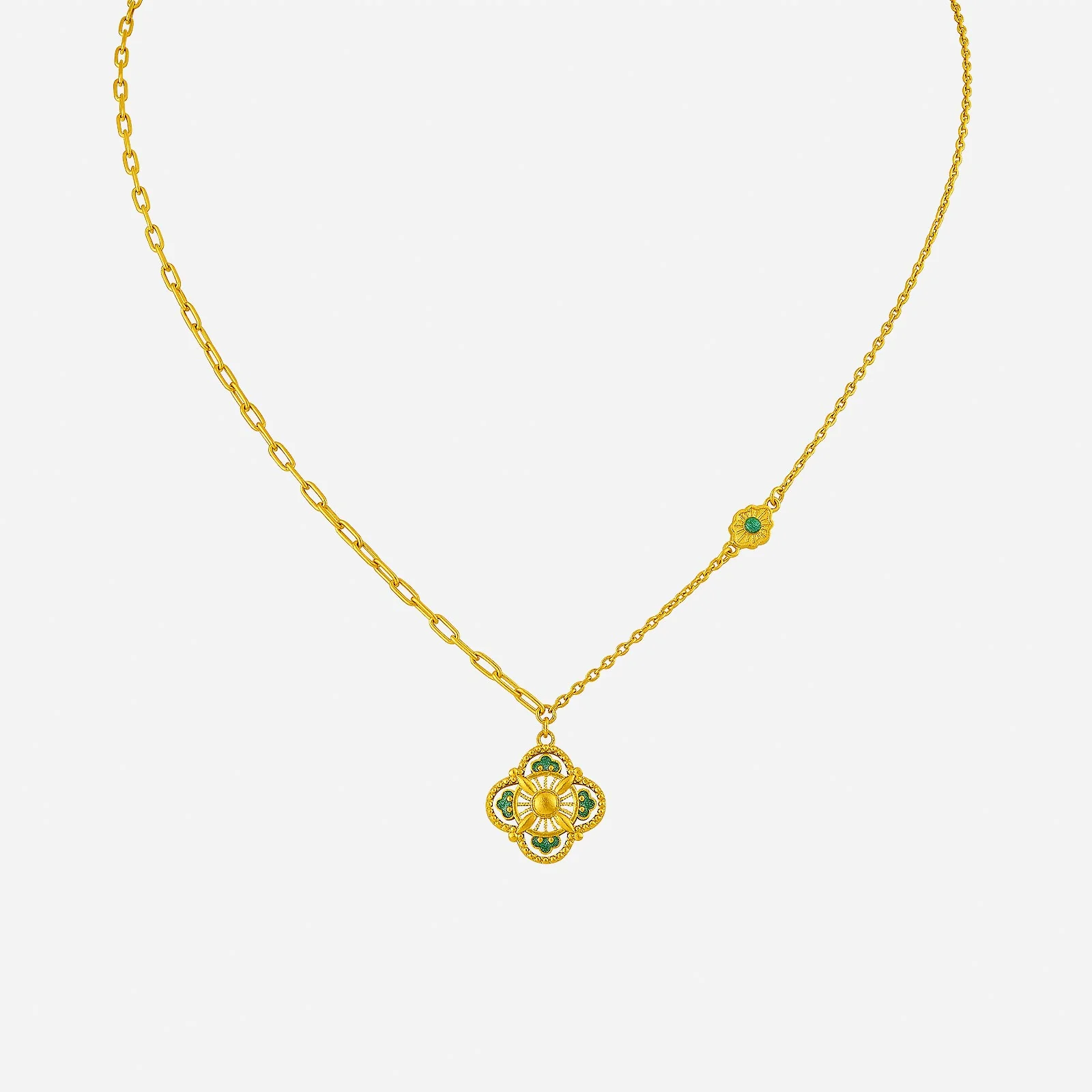Aurora Bloom Necklace in Yellow Gold (F999GROUP269V0556A)