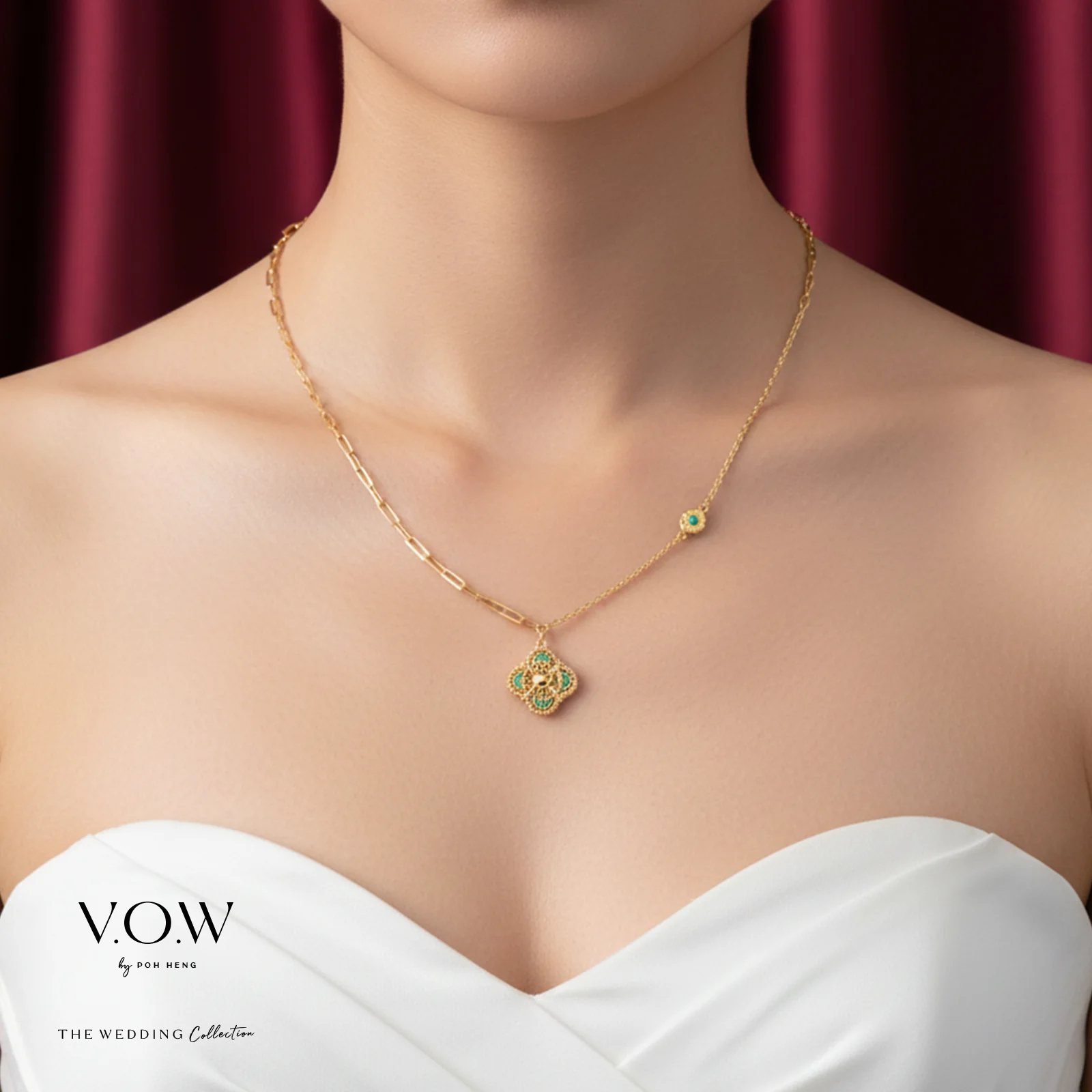 Aurora Bloom Necklace in Yellow Gold (F999GROUP269V0556A) - Image 2