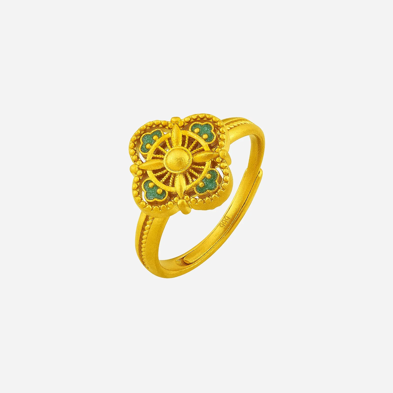 Aurora Bloom Ring in Yellow Gold (A999GROUP269V1165A)