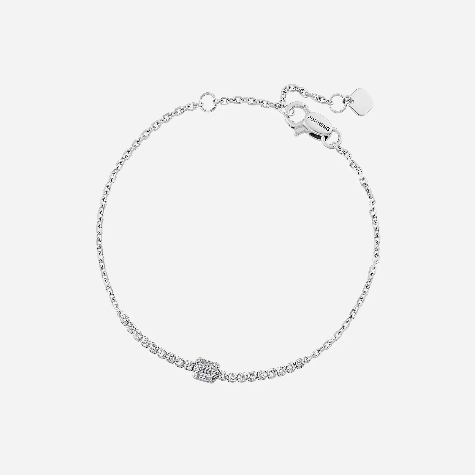 Aurora Sparkle Diamond Bracelet in White Gold (EDIASTYLE0648A)