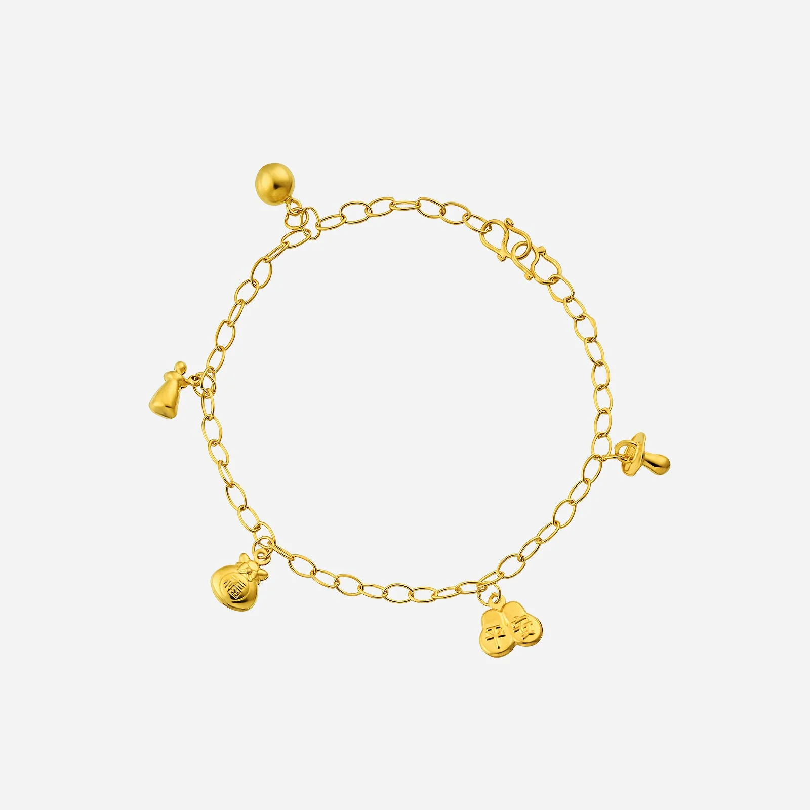 Baby Charm Anklet in Yellow Gold (K22KBABY0026A)