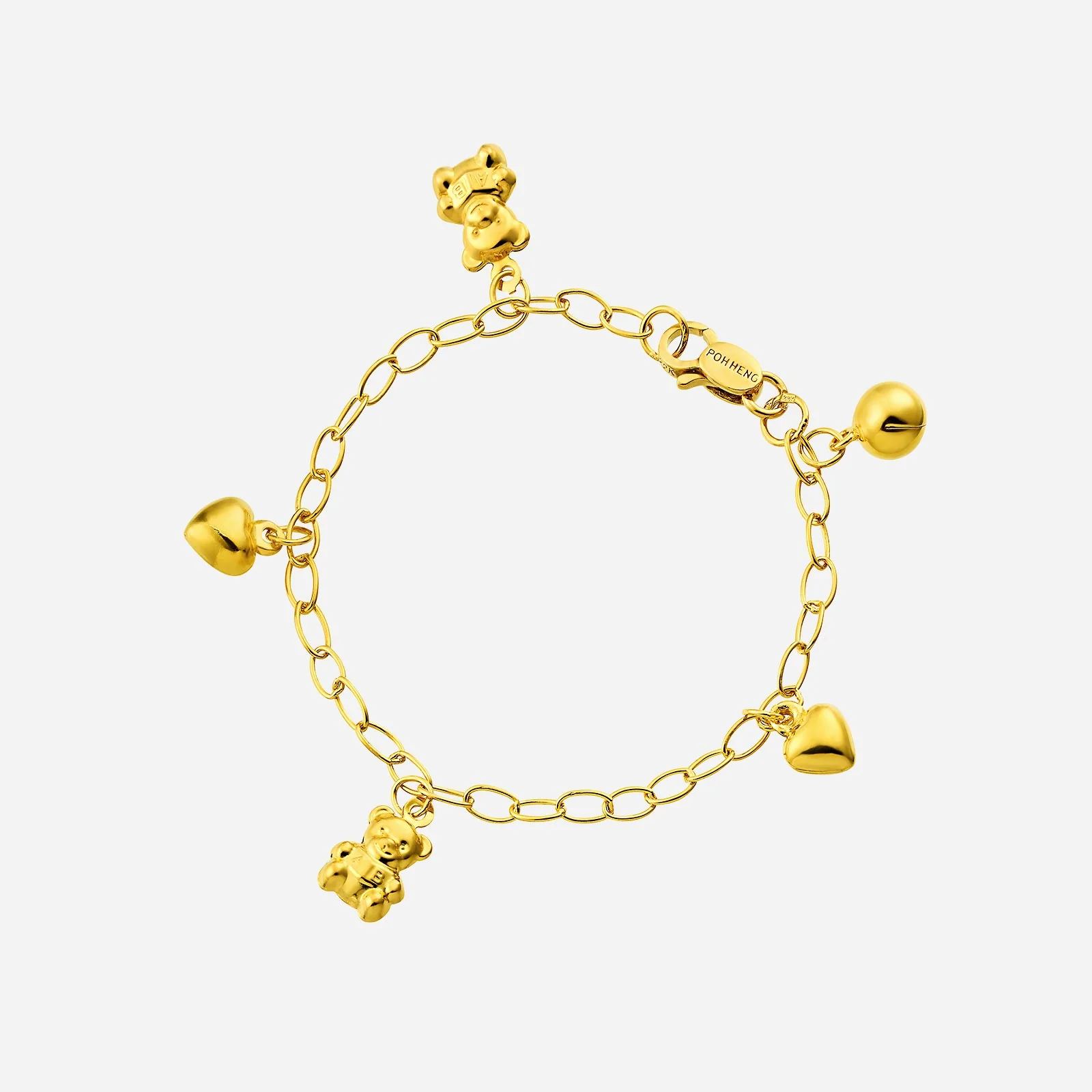 Baby Charm Bracelet in Yellow Gold (E22KBABY0321A)