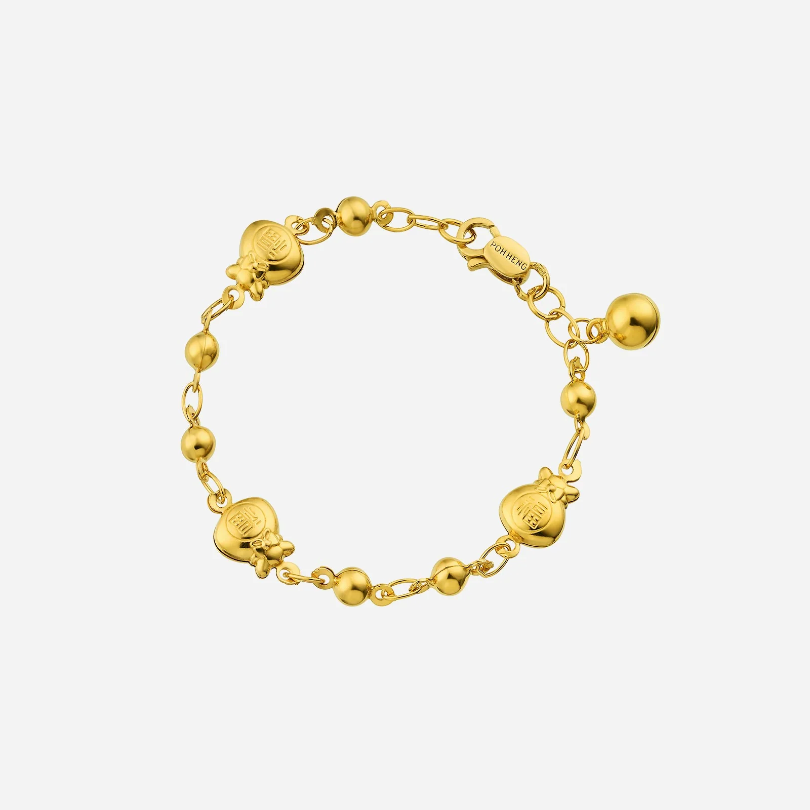 Baby Charm Bracelet in Yellow Gold  (E22KBABY0474A)