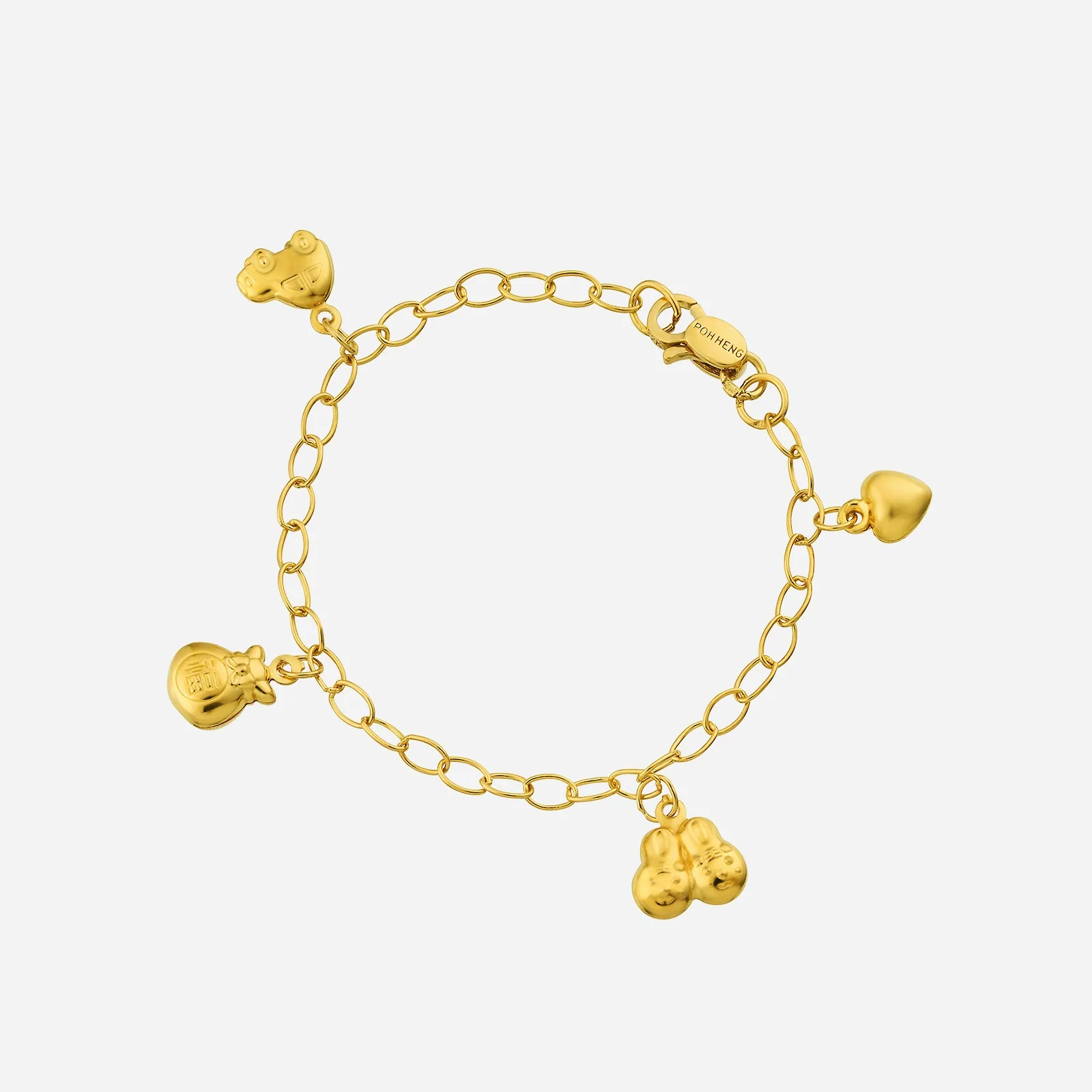 Baby Charm Bracelet in Yellow Gold (E22KBABY0475A)
