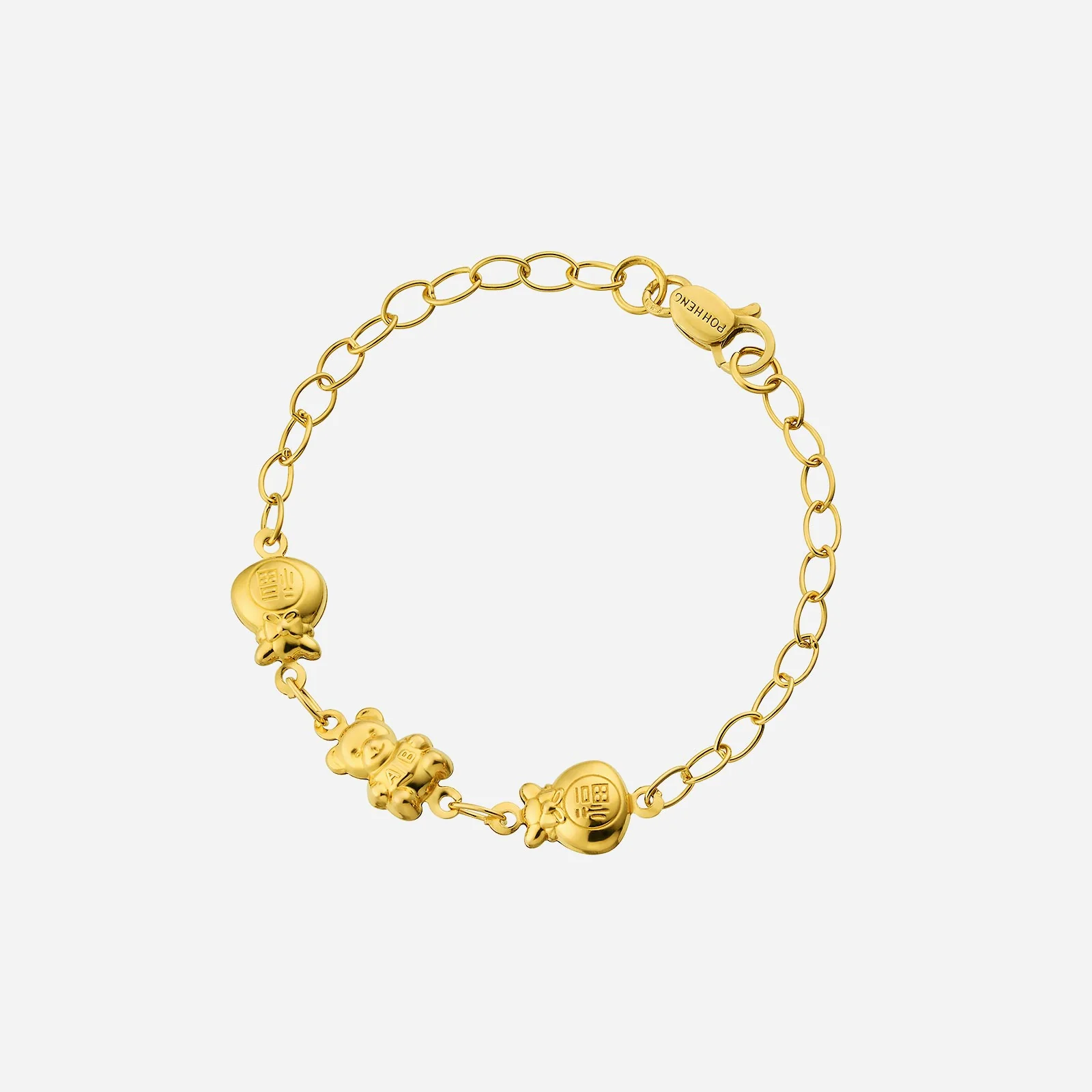 Baby Charm Bracelet in Yellow Gold (E22KBABY0476A)