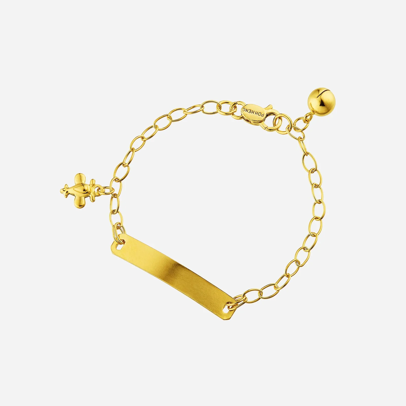 Baby Name Bracelet in Yellow Gold (E22KBABY0520A)