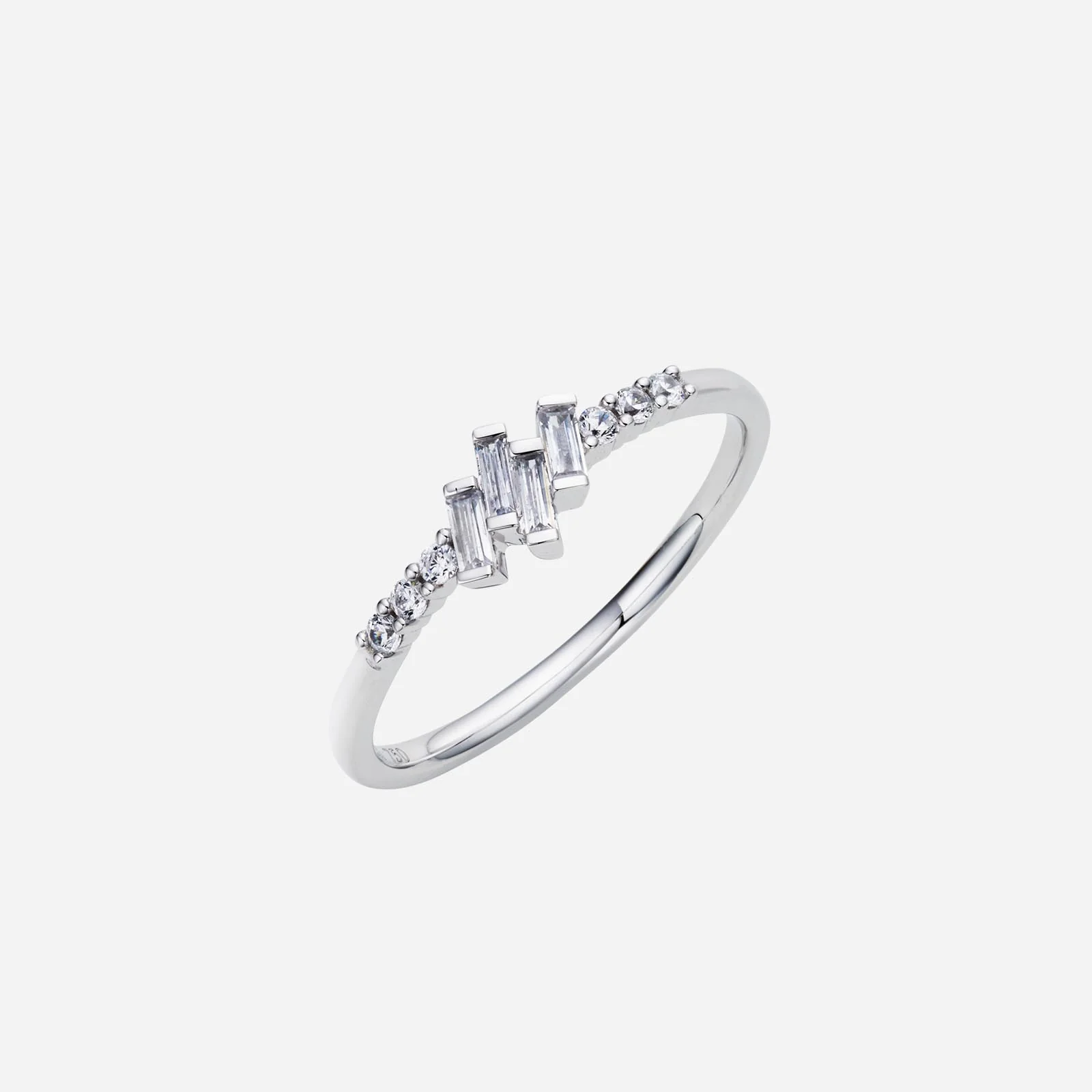 Baguette Diamond Ring in White Gold (AFREESTYLE0556A)