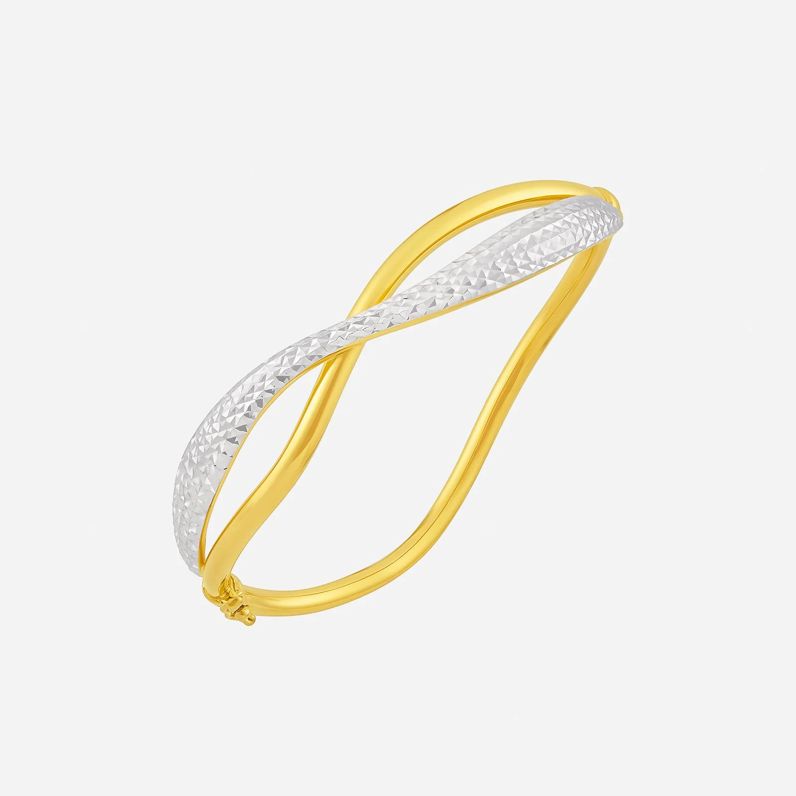 Bangle in Yellow White Gold (D22KSTYLE0274A)