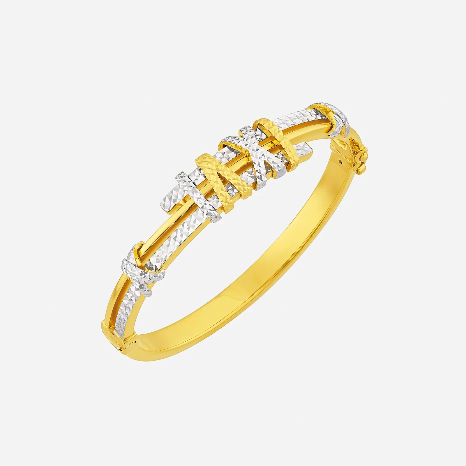 Bangle in Yellow White Gold (D22KSTYLE0276A)