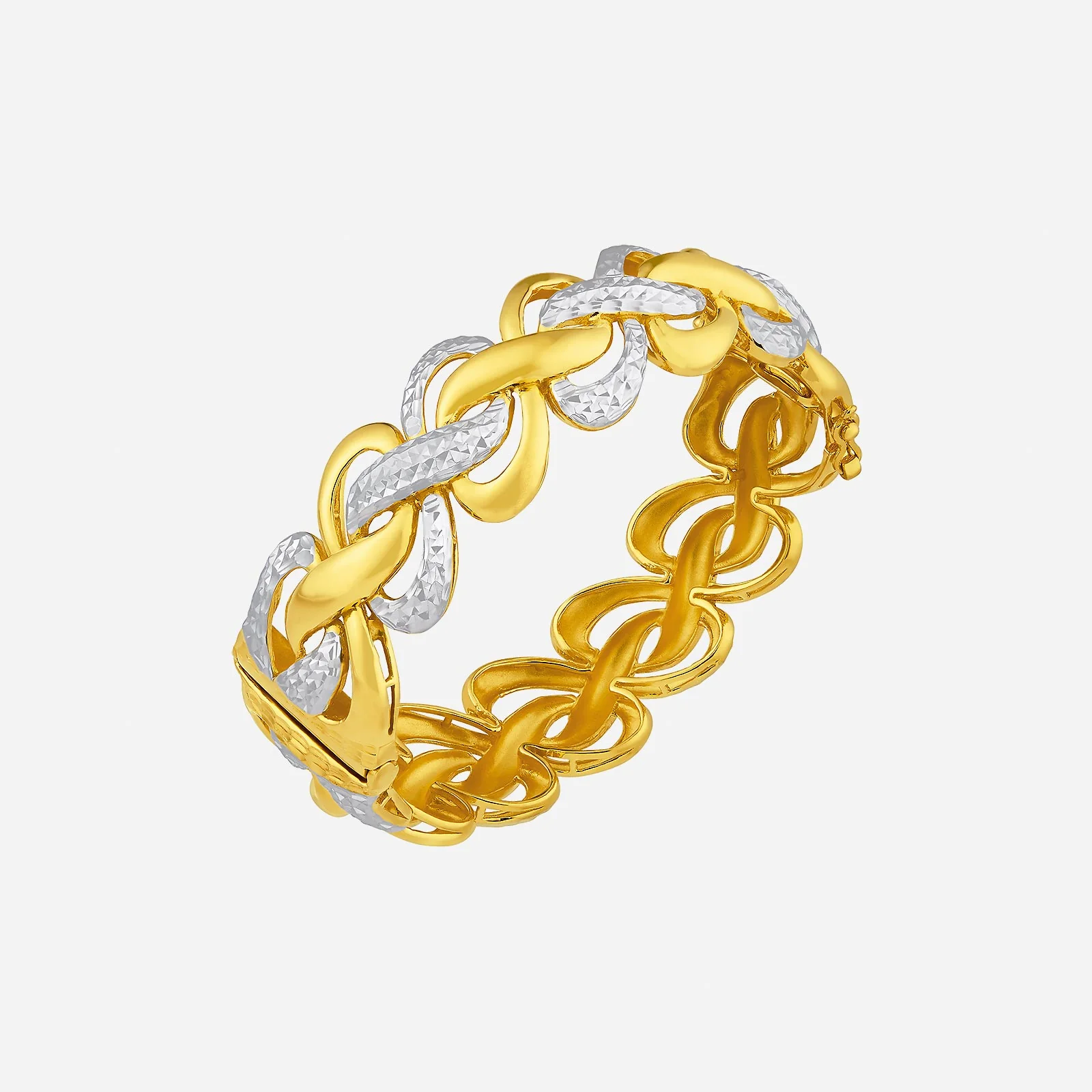 Bangle in Yellow White Gold (D22KSTYLE0279A)