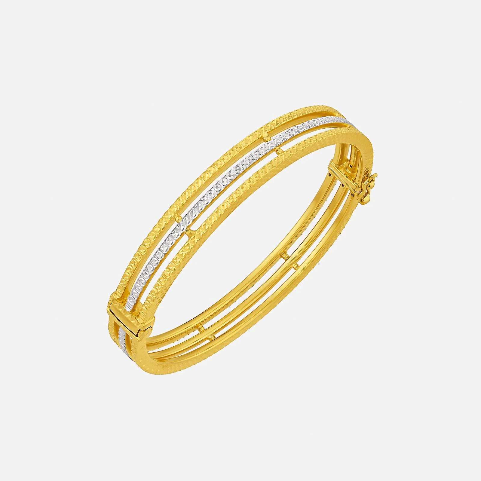 Bangle in Yellow White Gold (D22KSTYLE0281A)