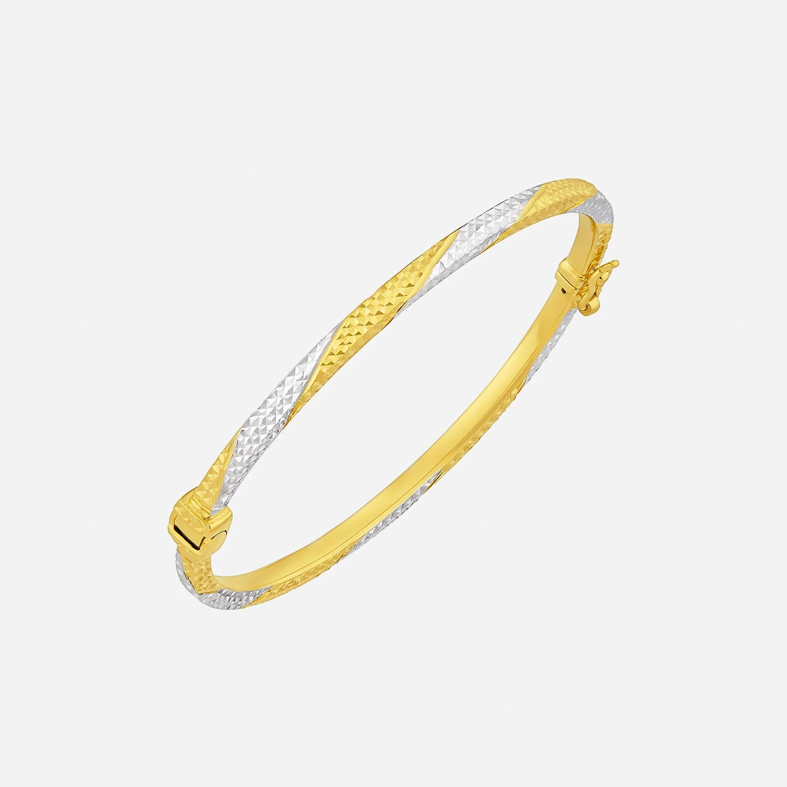 Bangle in Yellow White Gold (D22KSTYLE0282A)