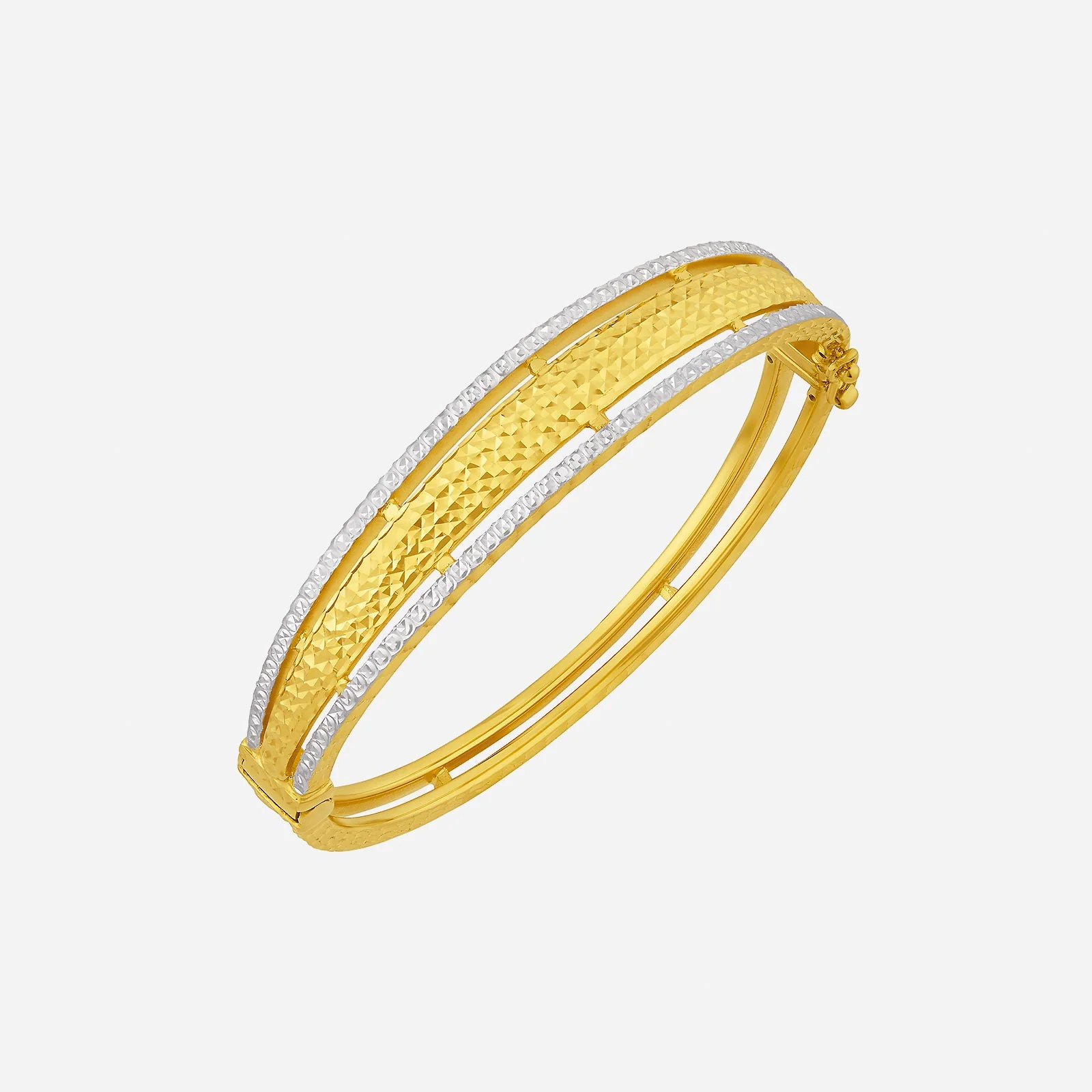 Bangle in Yellow White Gold (D22KSTYLE0283A)