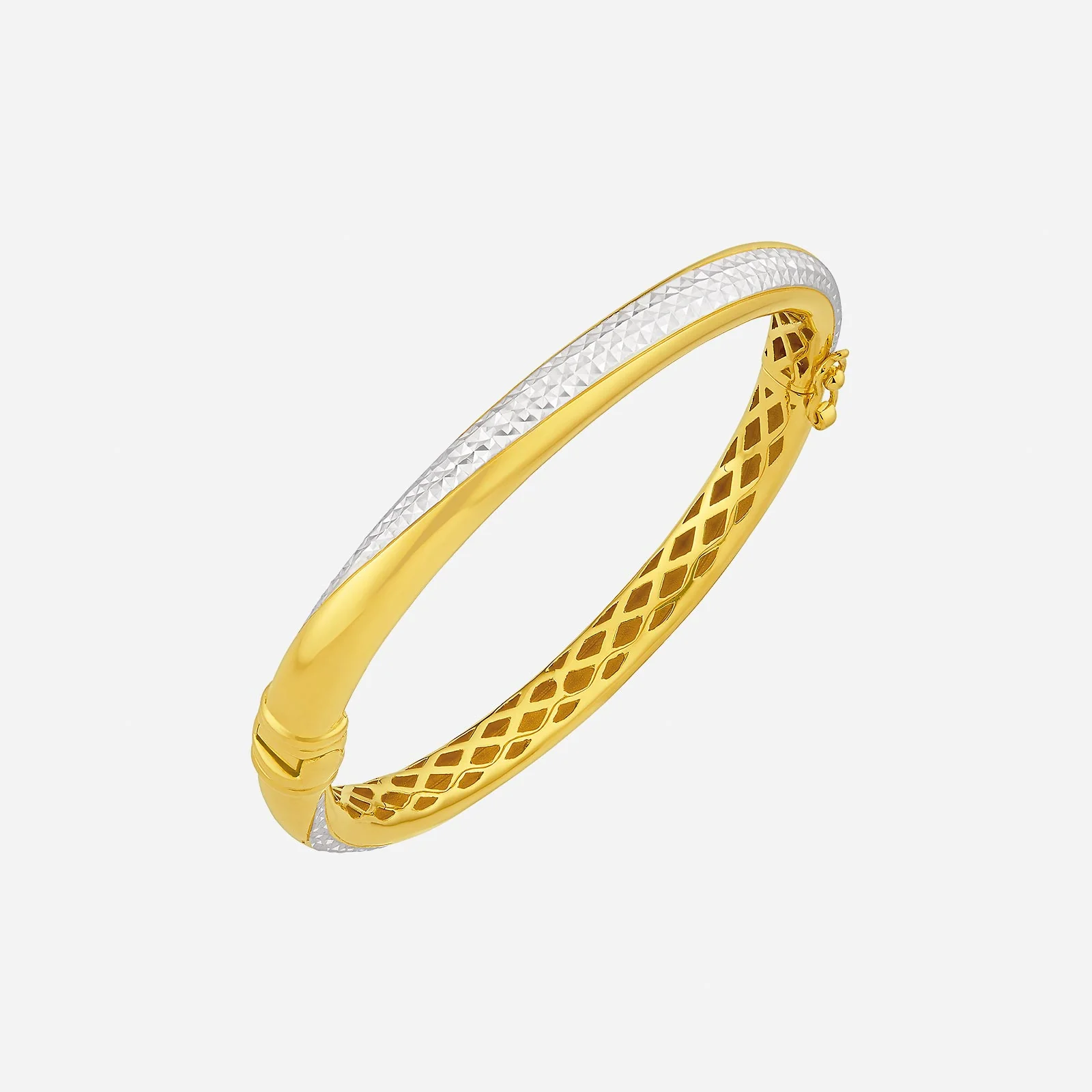 Bangle in Yellow White Gold (D22KSTYLE0284A)