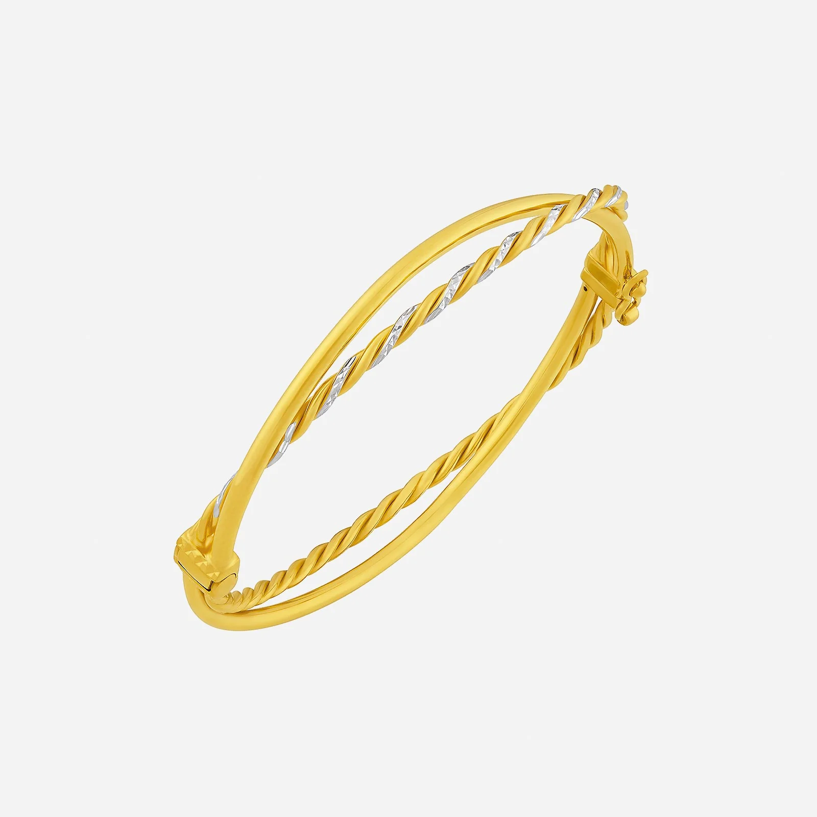 Bangle in Yellow White Gold (D22KSTYLE0355A)