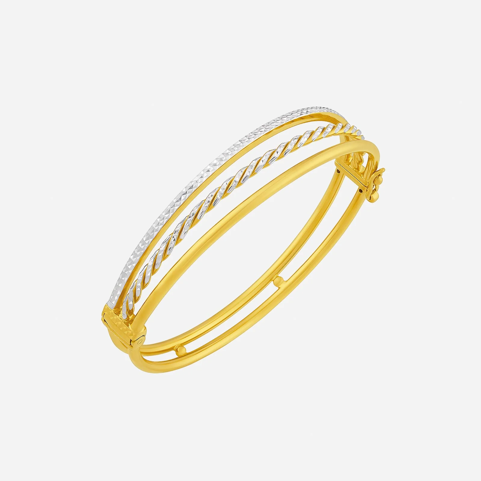 Bangle in Yellow White Gold (D22KSTYLE0356A)