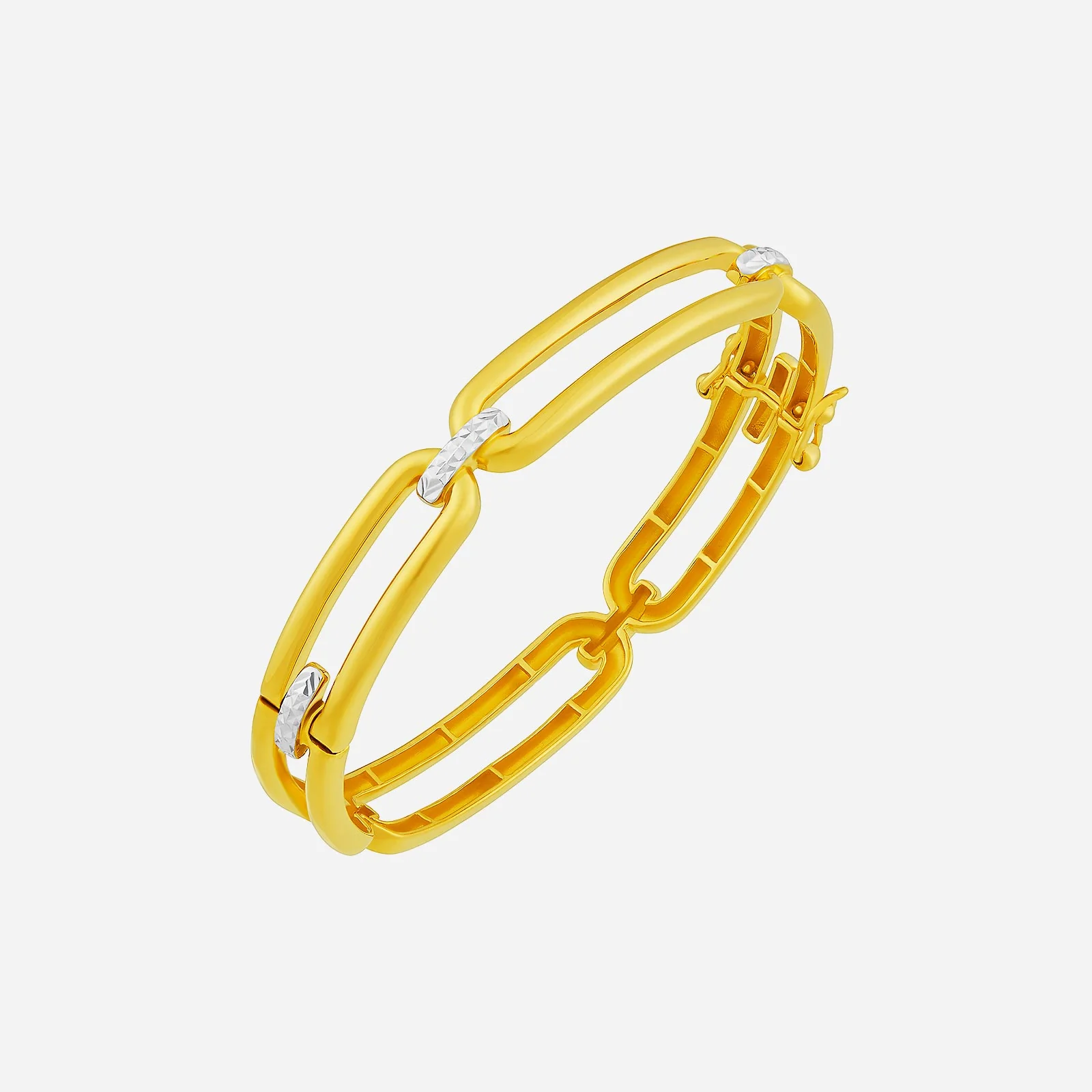 Bangle in Yellow White Gold (D22KSTYLE0384A)