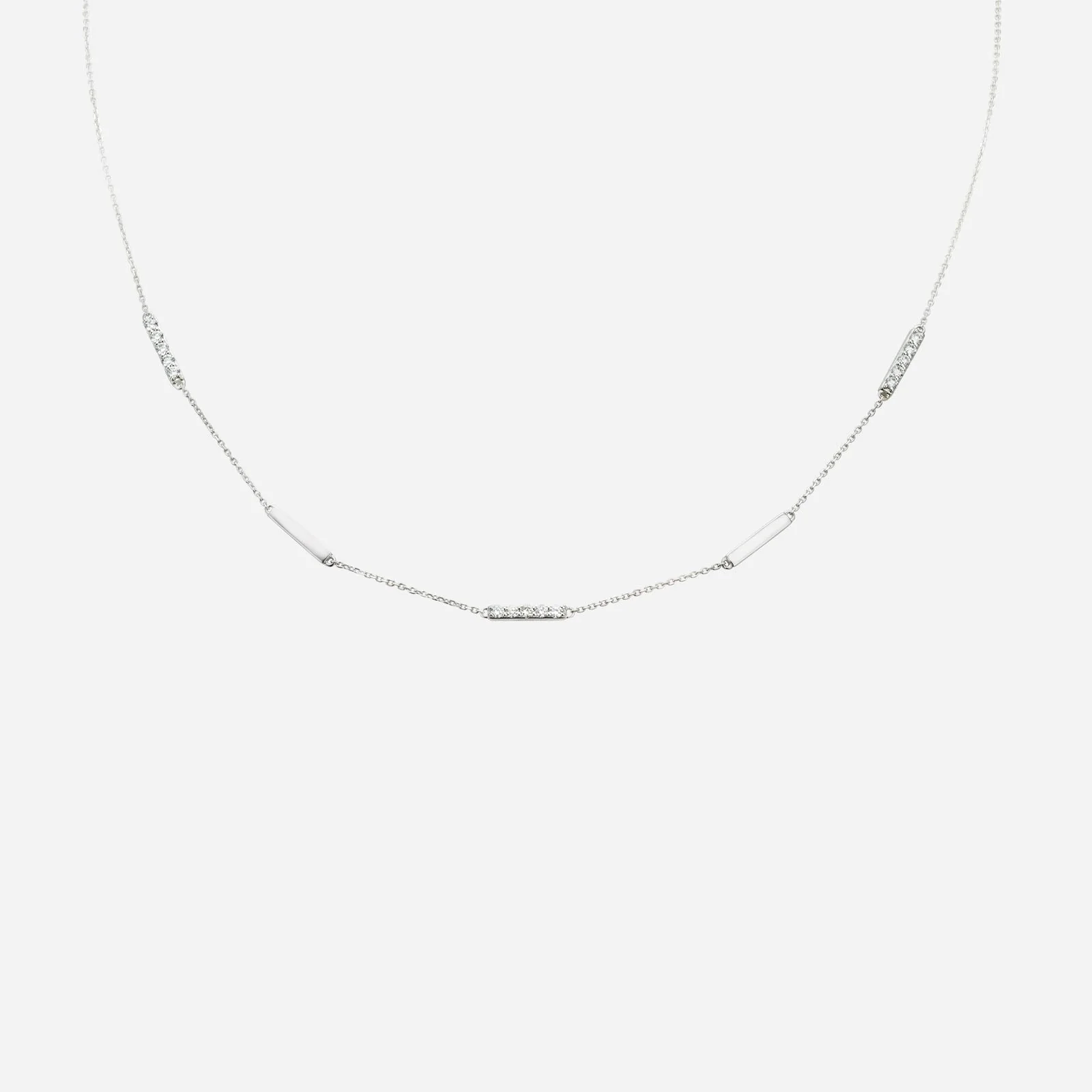 Bar Diamond Necklace in White Gold (FDIAFREESTYLE0237A)