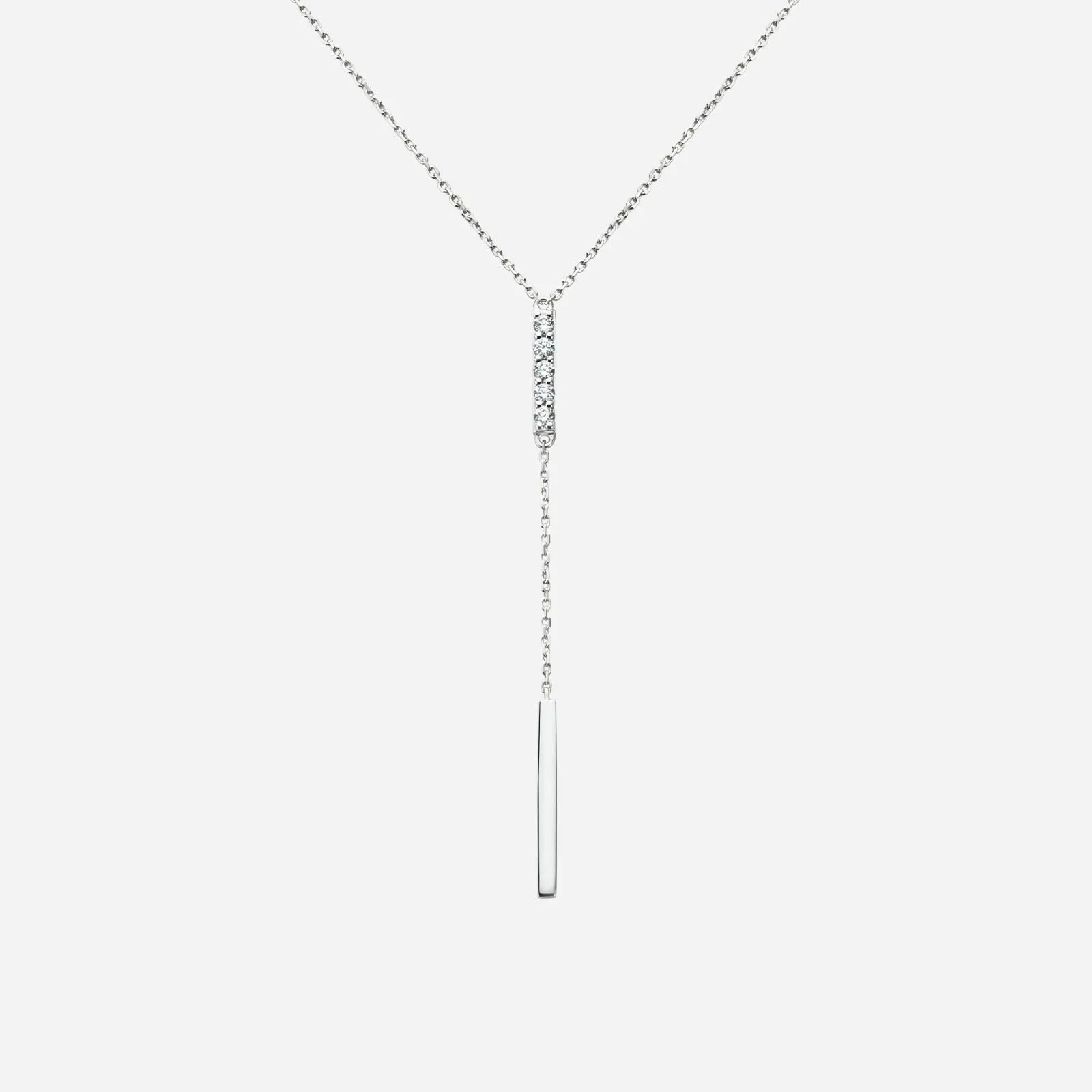 Bar Long Diamond Necklace in White Gold (FDIAFREESTYLE0236A)
