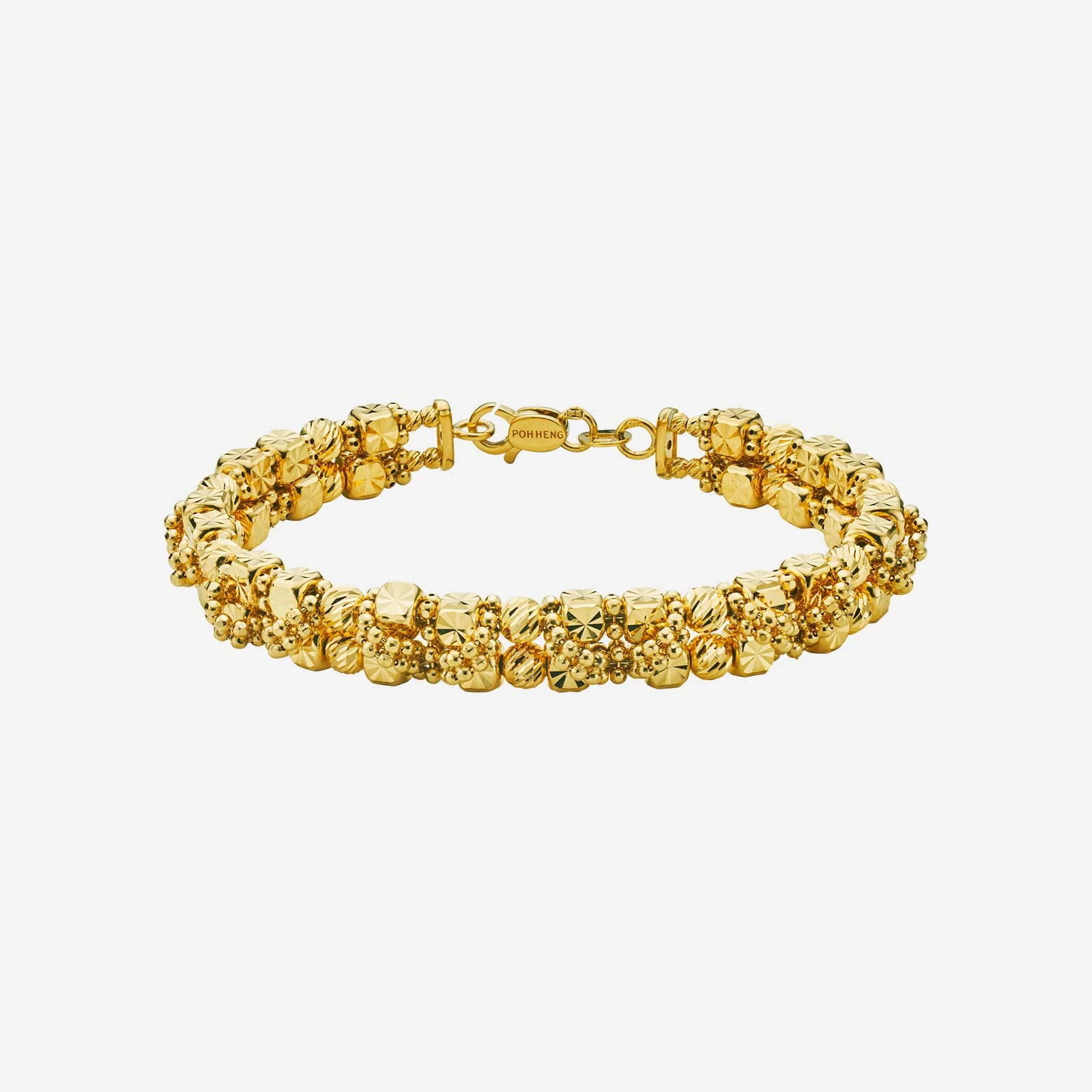 Bead Bangle in Yellow Gold (D22KSTYLE0209A)