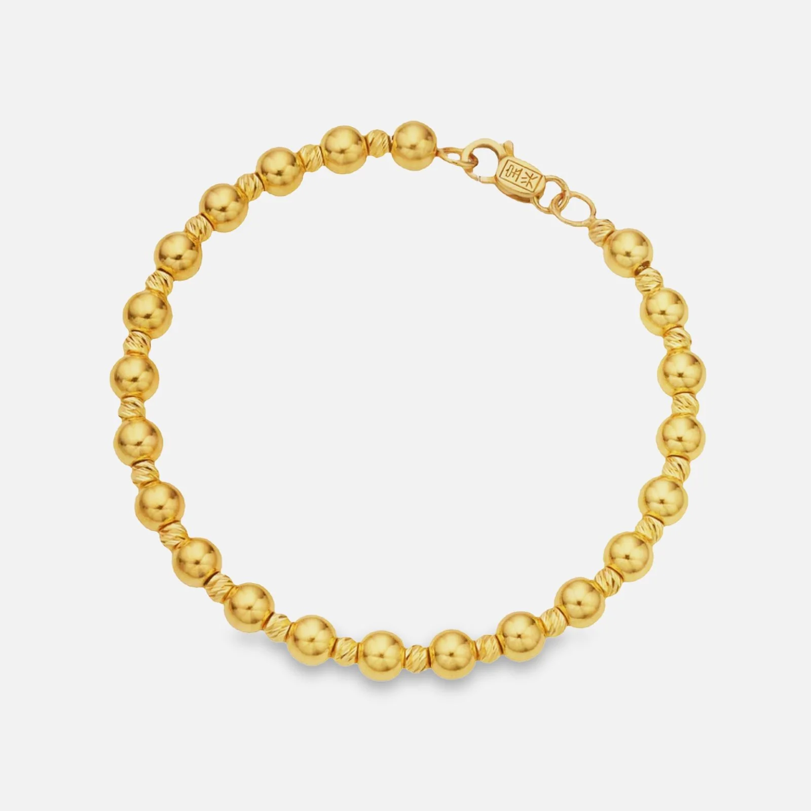 Beaded Bracelet in Yellow Gold (E22KGROUP045V0368A)