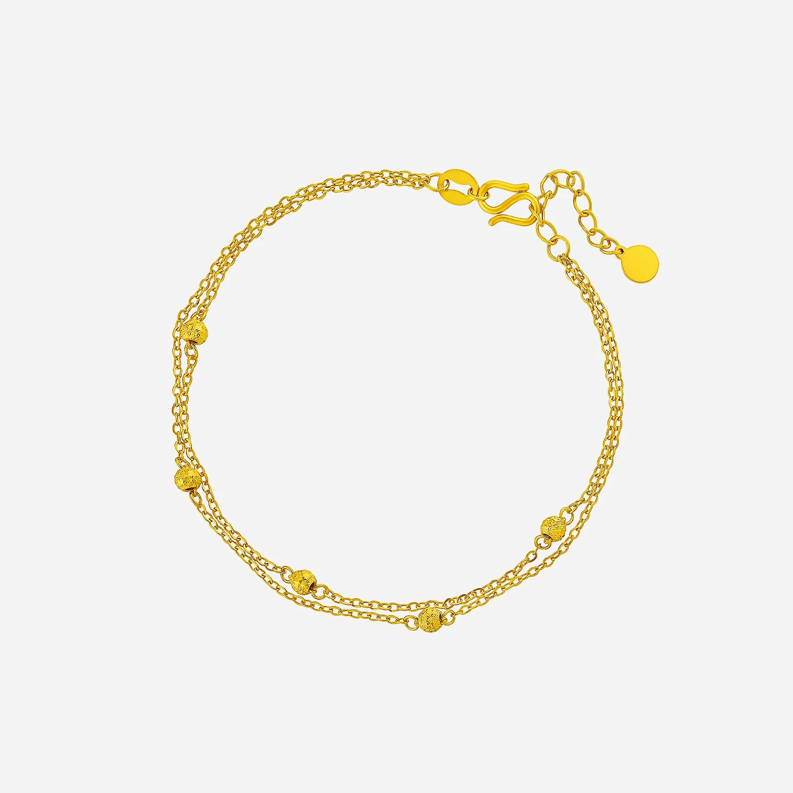 Beaded Bracelet in Yellow Gold	 (E999STYLE0564A)