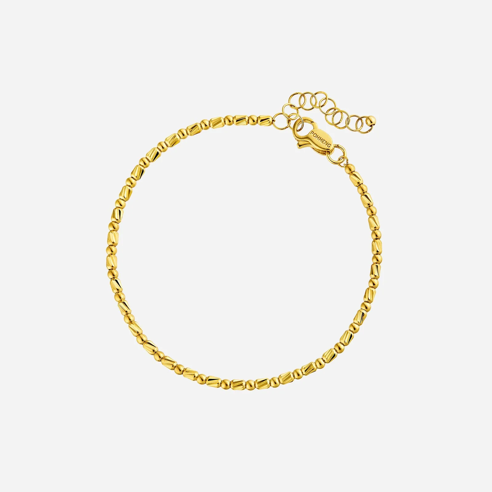 Beaded Chain Bracelet in Yellow Gold (E22KSTYLE0494A)