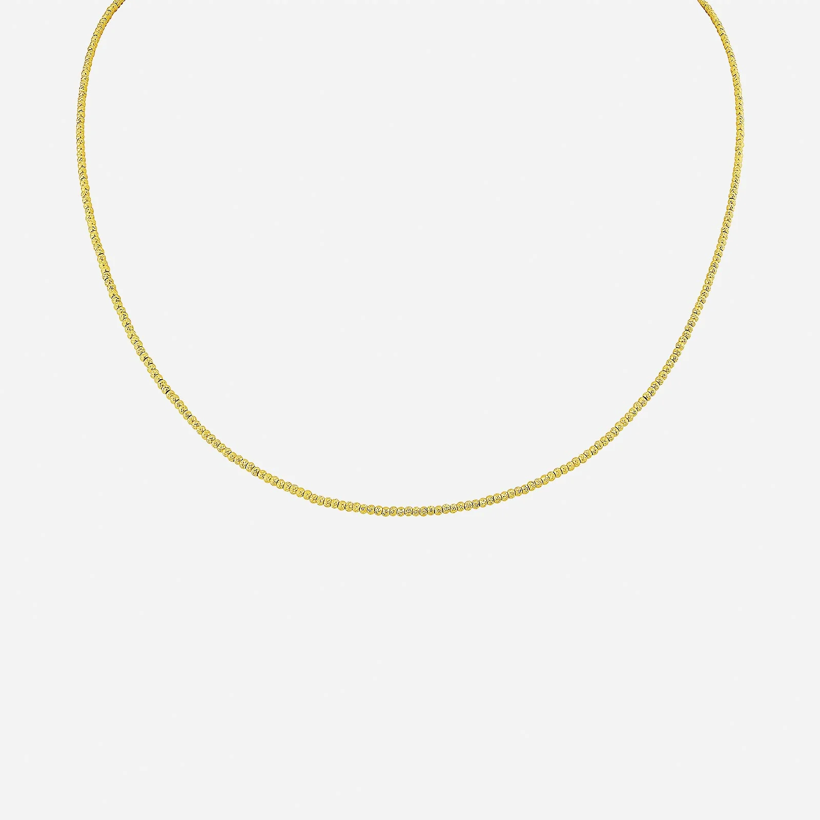 Beaded Chain Necklace in Yellow Gold (F22KGROUP168V0451A)