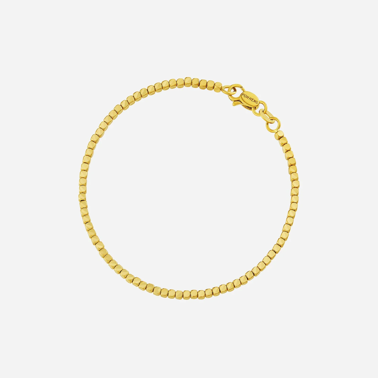 Beaded Cube Bracelet in Yellow Gold (E22KSTYLE0636A)