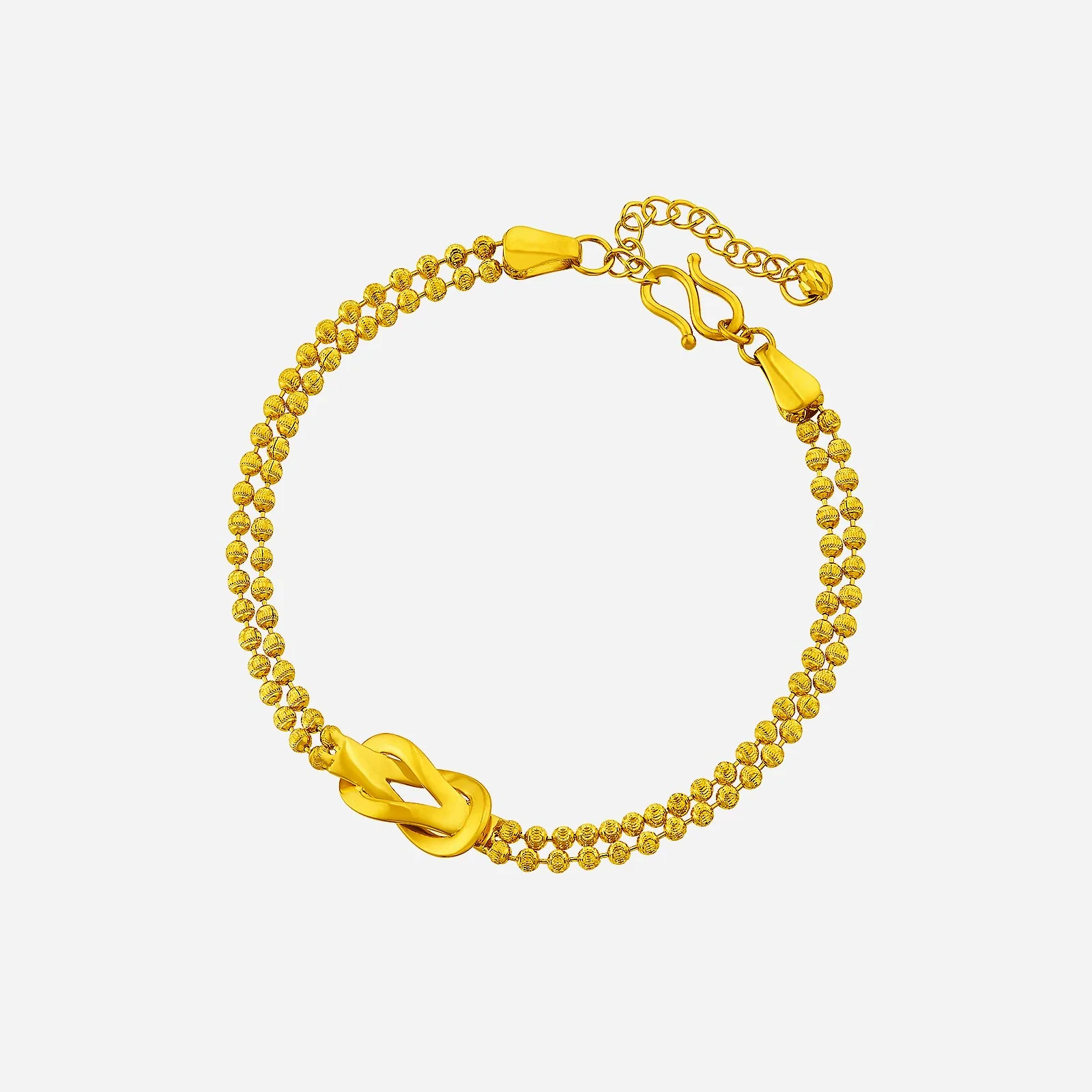 Beaded Knot Bracelet in Yellow Gold (E999STYLE0565A)