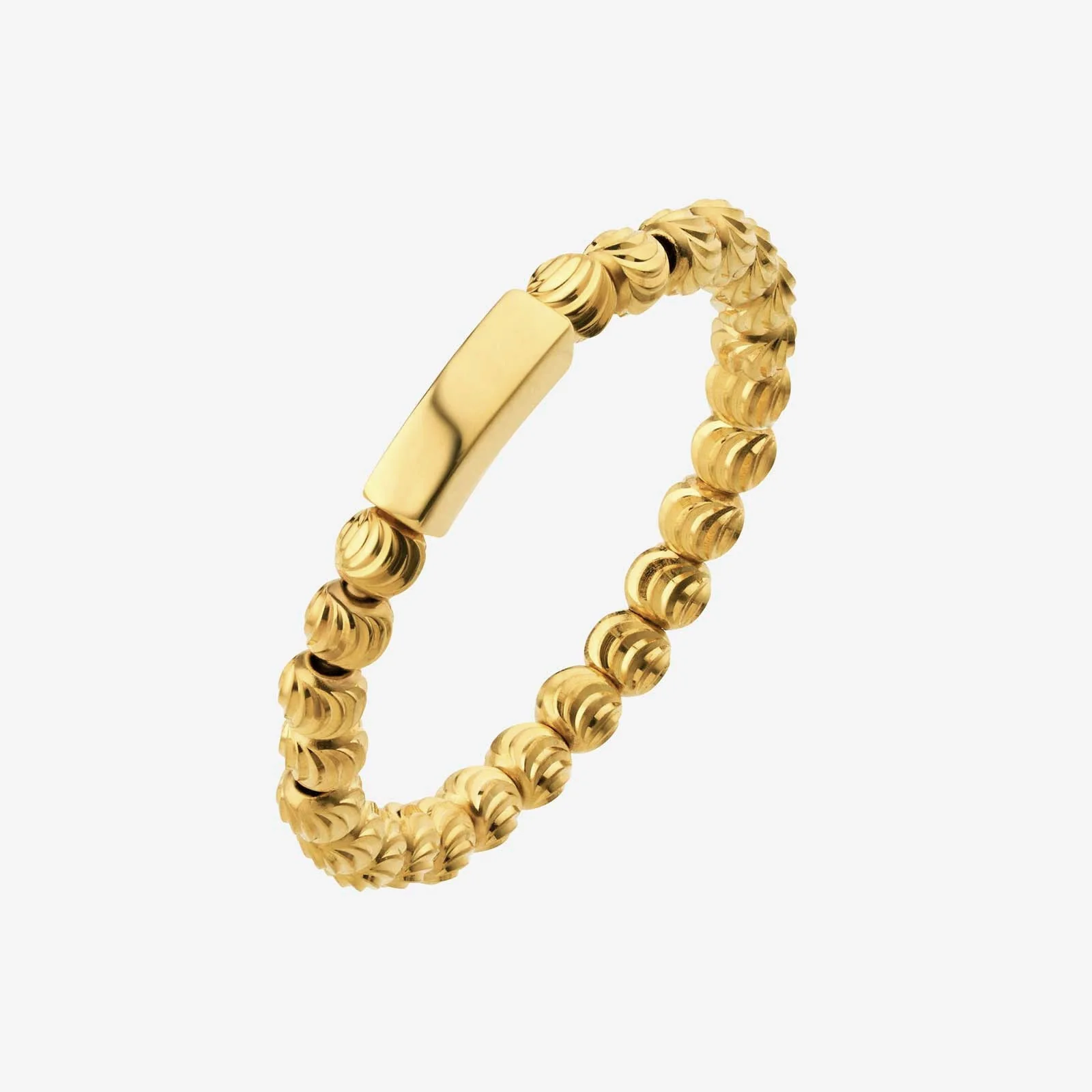 Beaded Ring in Yellow Gold (ASTYLE0491A)