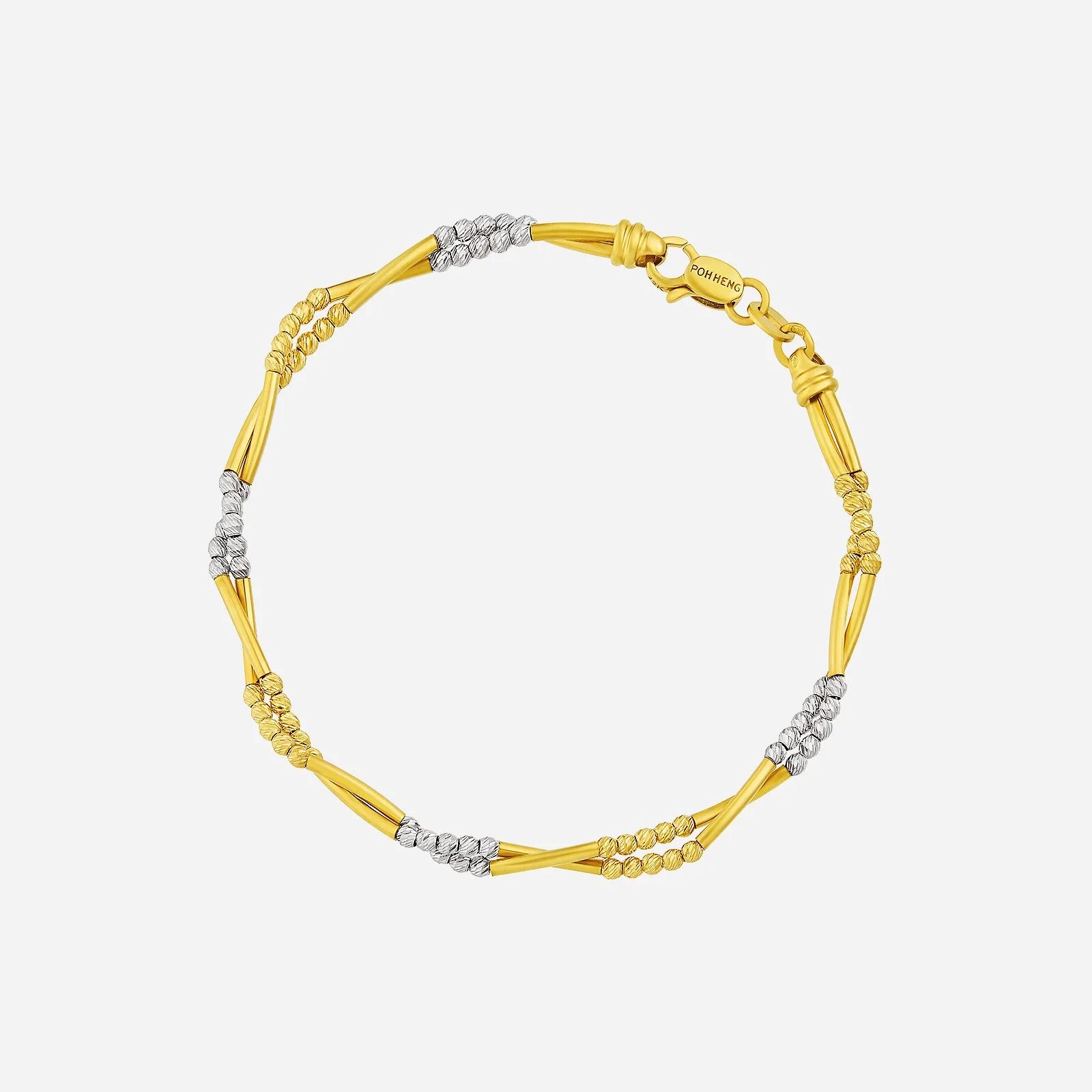 Beads of Love Bracelet in Yellow White Gold	 (EGROUP007U0219A)
