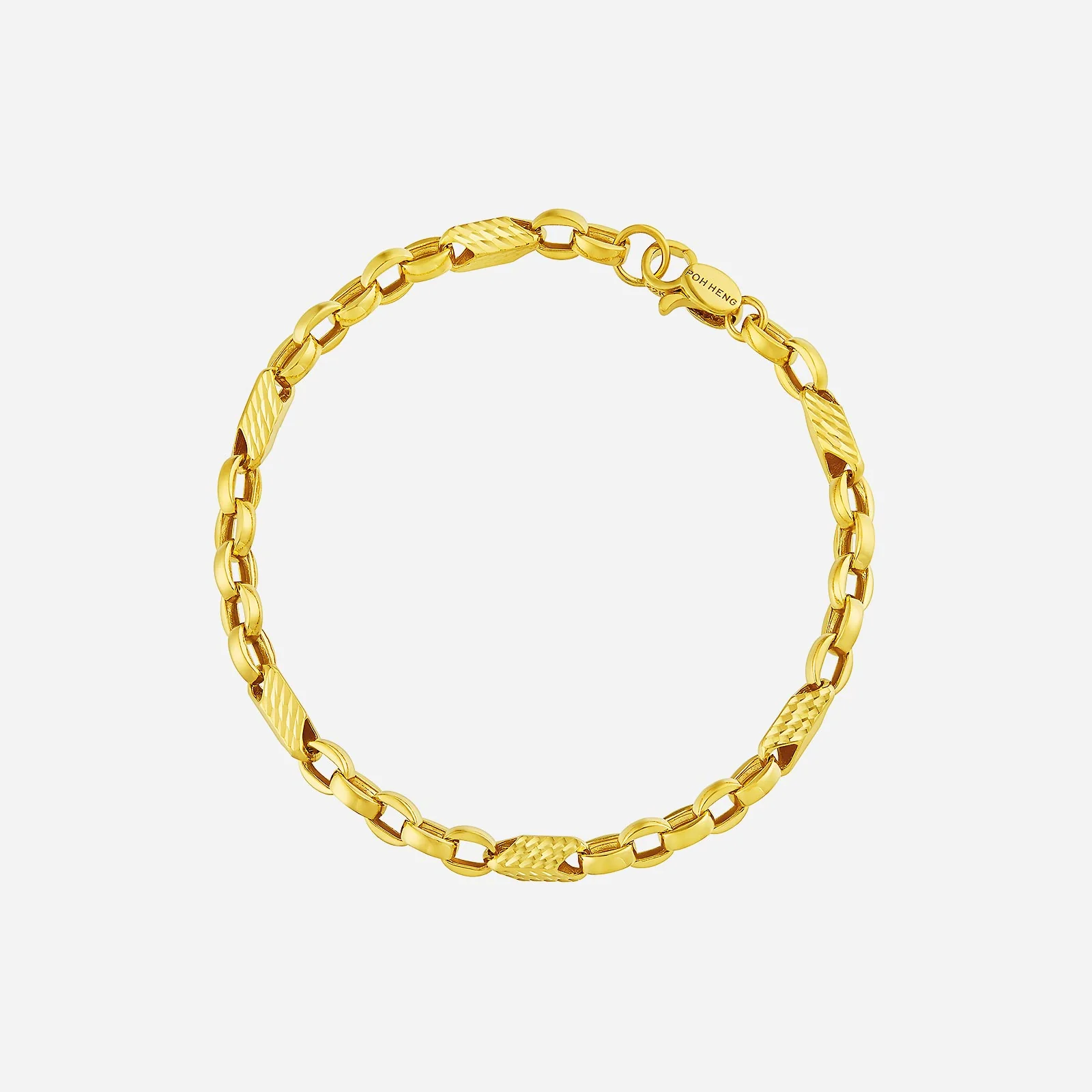 Belcher Link Bracelet in Yellow Gold (E22KSTYLE0571A)