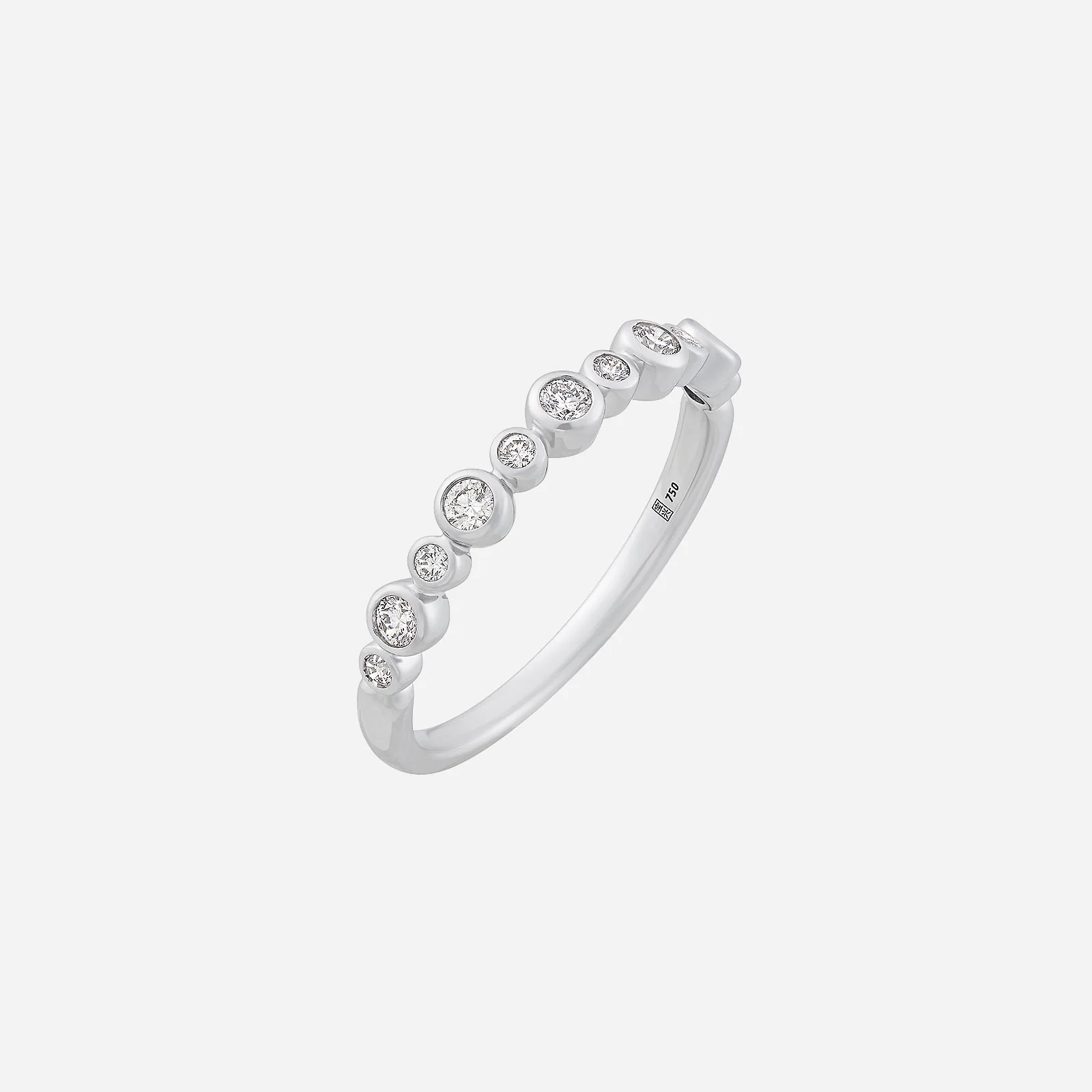 Bezel Shine Diamond Ring in White Gold (ADIASTYLE1088A)